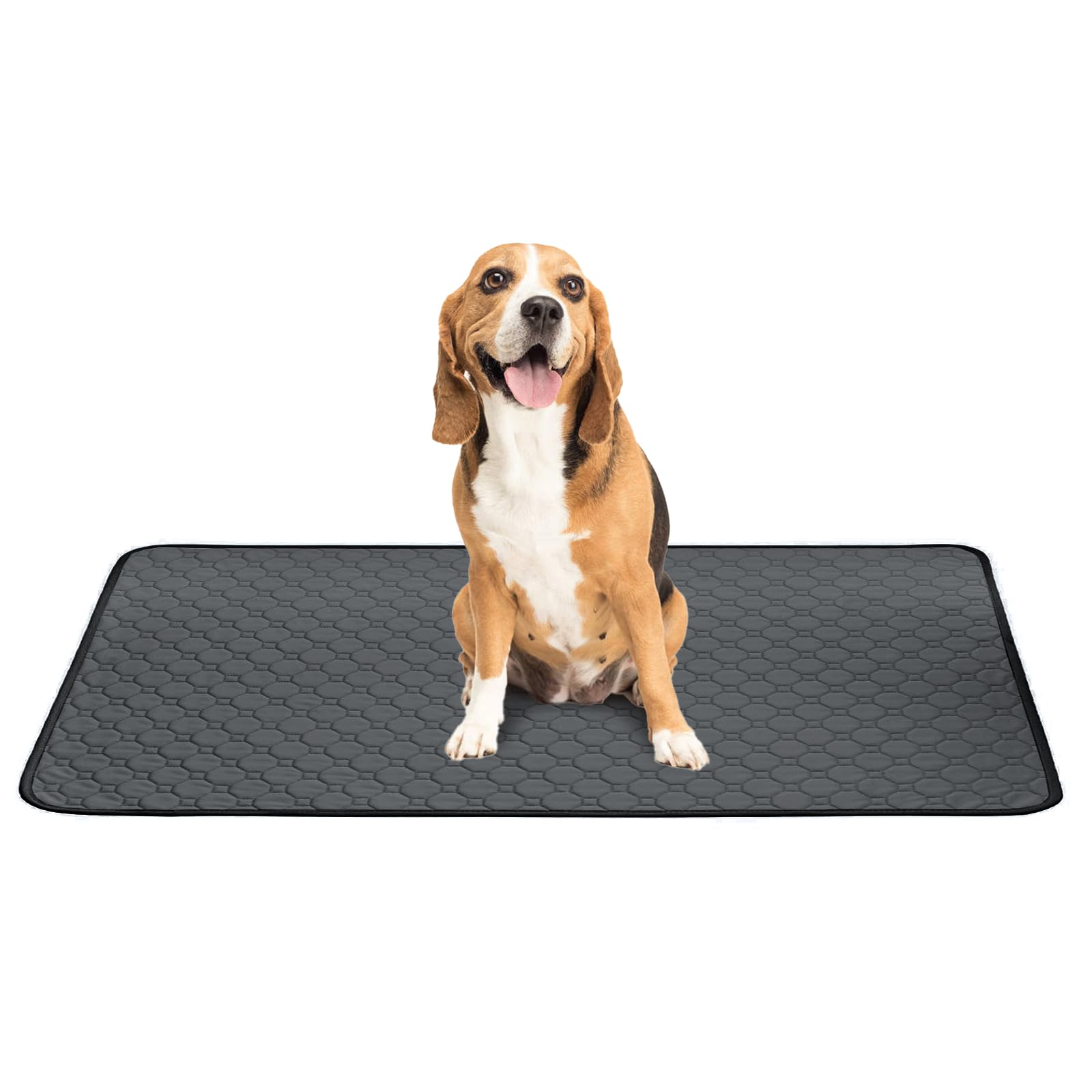 IDOMIK Washable & Reusable Dog Training Pads - Non-Slip Silicone Mat with Leak-Proof Tray for Puppy Potty Training - Perfect for Kennels, Crates & Floor Protection - Indoor Pet Pee Pads for Housebreaking Dogs