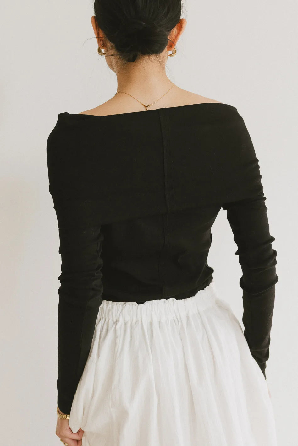 Jessica Bardot Black Women's Tops - Elegant & Stylish Blouse for Casual Wear, Office, and Night Out