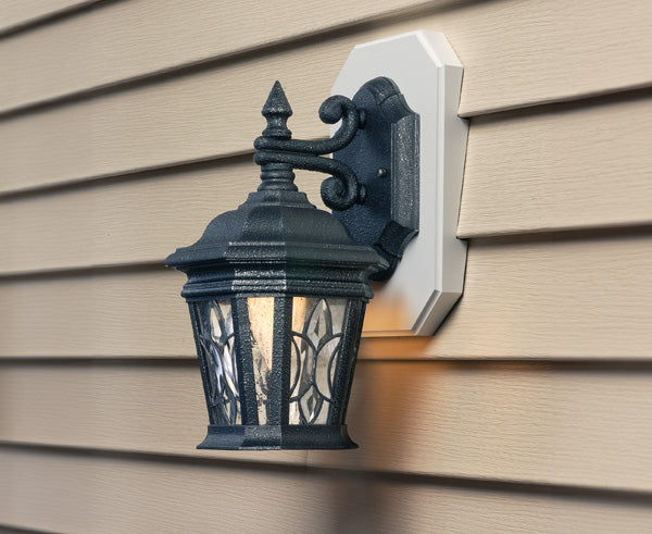 6.8 Cubic Inch Siding Mounting Kit with Built-In Electrical Box - Easy Outdoor Light & Security Camera Installation for Home & Garden