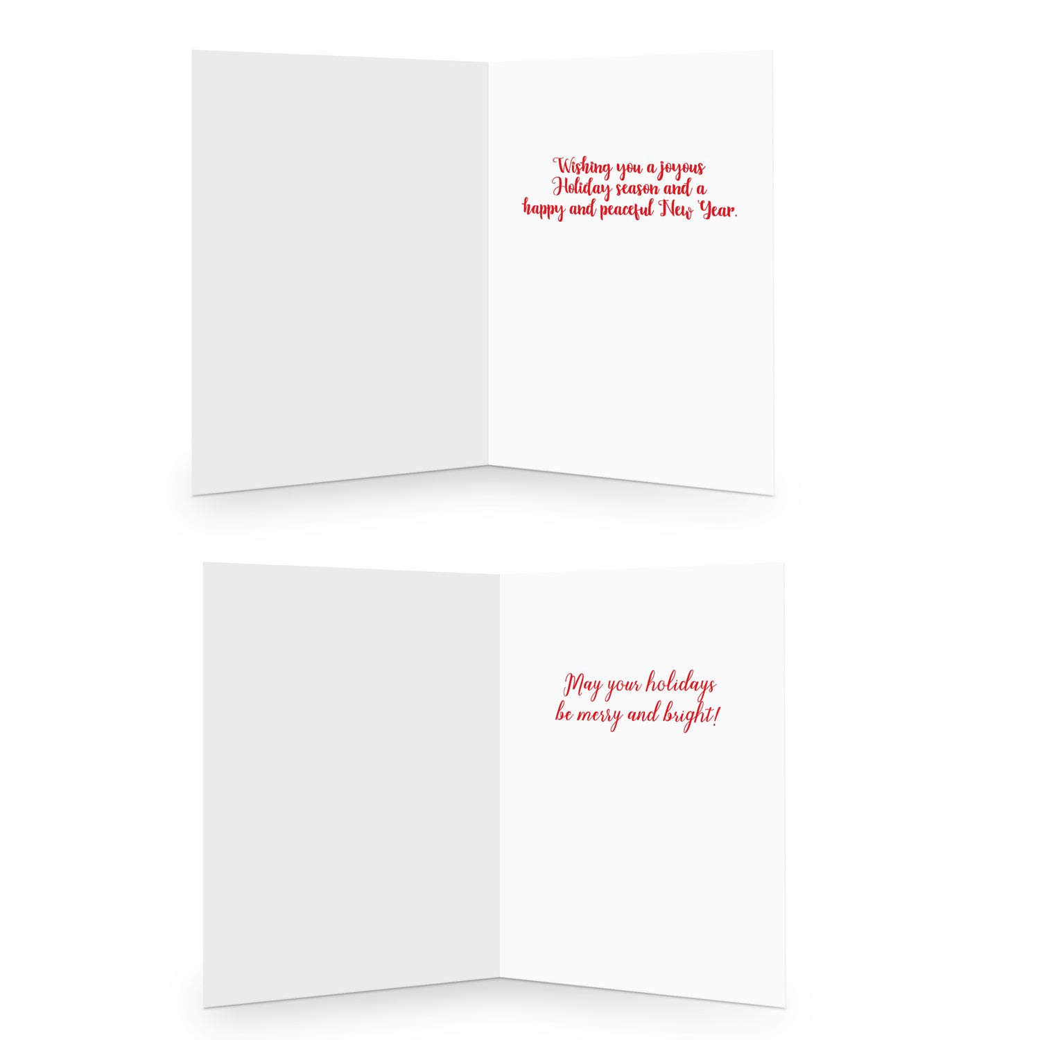 Rustic Christmas Cards Boxed Set - 12 Handmade Holiday Greeting Cards with Envelopes for Festive Season Gifting & Decor