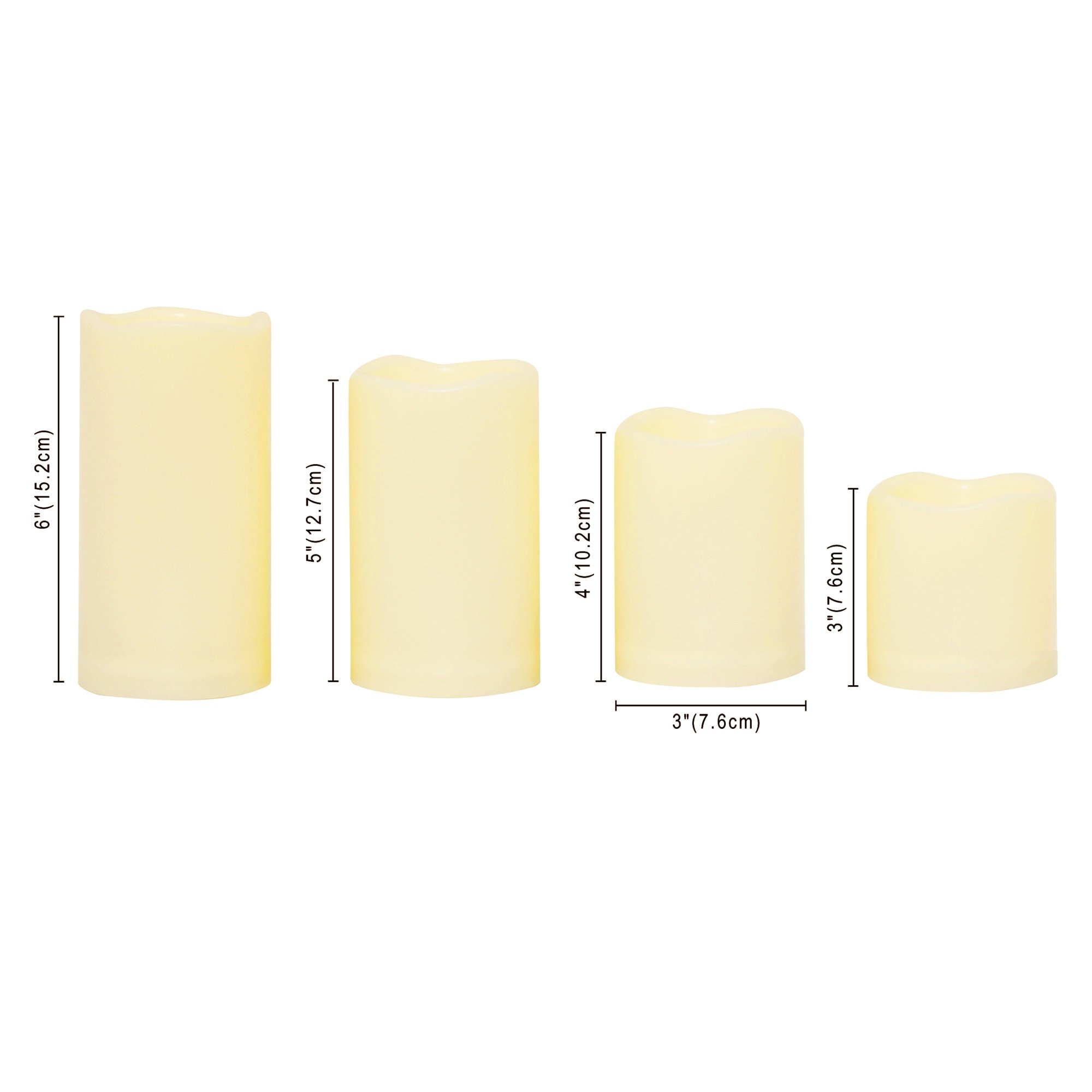 Waterproof Flameless LED Candles with Timer - 4 Pack Realistic Flickering Battery Operated Pillar Lights for Outdoor, Garden, Wedding & Christmas Decorations - Perfect for Lanterns, Centerpieces and Romantic Ambiance