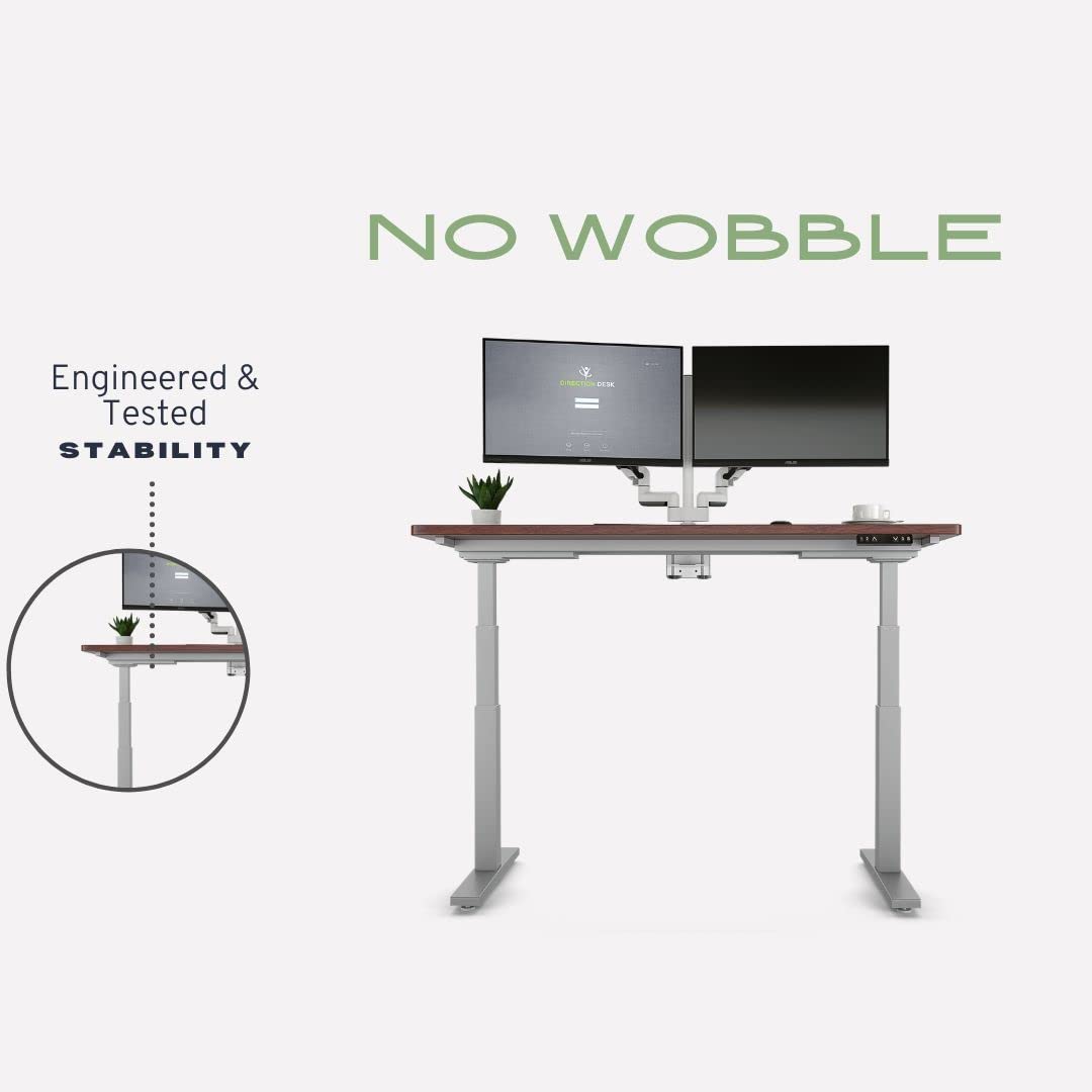 Electric Height Adjustable Standing Desk Frame - Black Modern Office & Gaming Desk (22