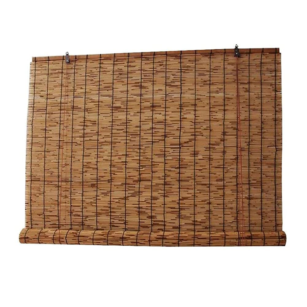 ESGT Hand-Woven Bamboo Blinds for Windows - Natural Reed Roller Shades for Patio, Garden & Porch - Thermal Insulated Customizable Window Coverings - Perfect for Sun Protection & Privacy in Living Rooms, Bedrooms & Outdoor Spaces
