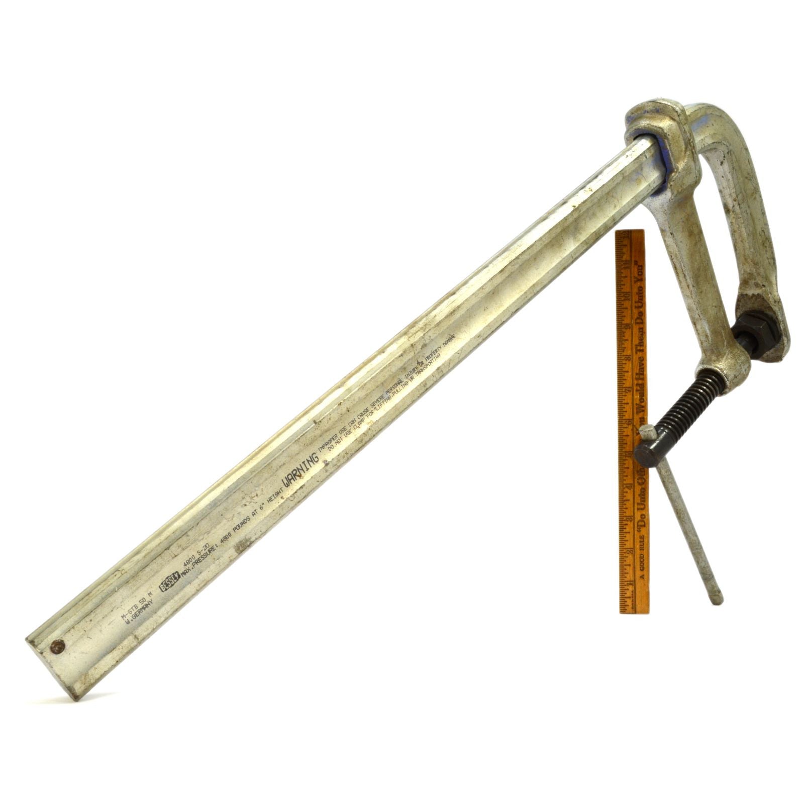 BESSEY No. 4800 S 20 Heavy Duty Sliding Arm Bar Clamp - 4800lbs Max Pressure at 6