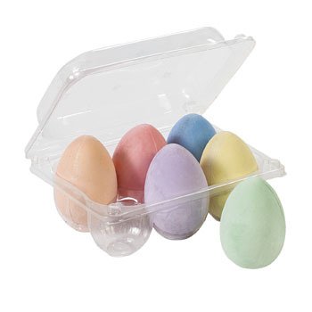 12 Pack Egg-Shaped Chalk - Non-Toxic, Washable Sidewalk Chalk for Kids Outdoor Play, Art & Creative Drawing on Driveways, Patios & Playgrounds