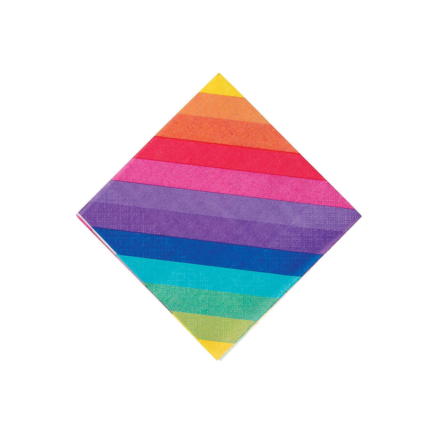 Fun Express Rainbow Beverage Napkins - 16-Pack Colorful Party Napkins for Birthday Celebrations, Baby Showers & Special Events - Licensed Disposable Tableware for Drinks & Cocktails