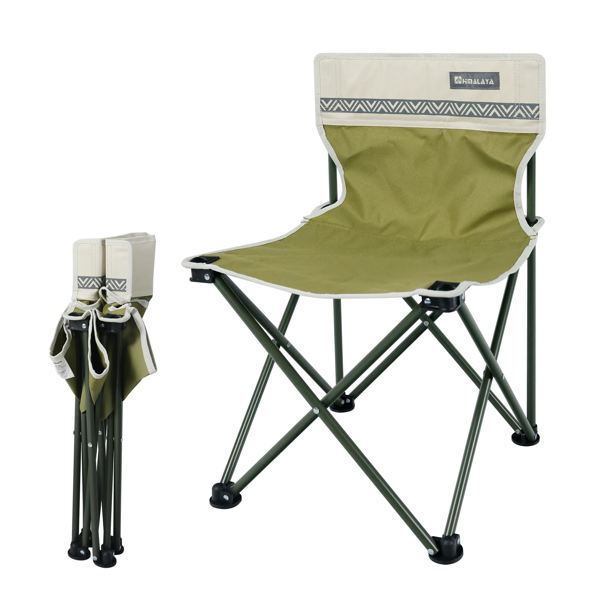 Portable Camping Chair Lightweight Folding Outdoor Chair for Beach Hiking Fishing Picnic - Dark Moss Green Collapsible Backpacking Chair for Teens & Adults - Perfect for Camping, Backyard, Sports Events & Outdoor Adventures