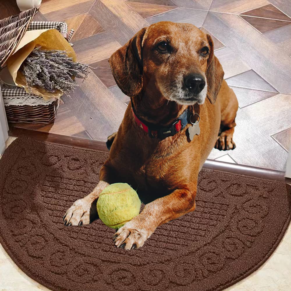 2 Pack Half Round Indoor Door Mat 18