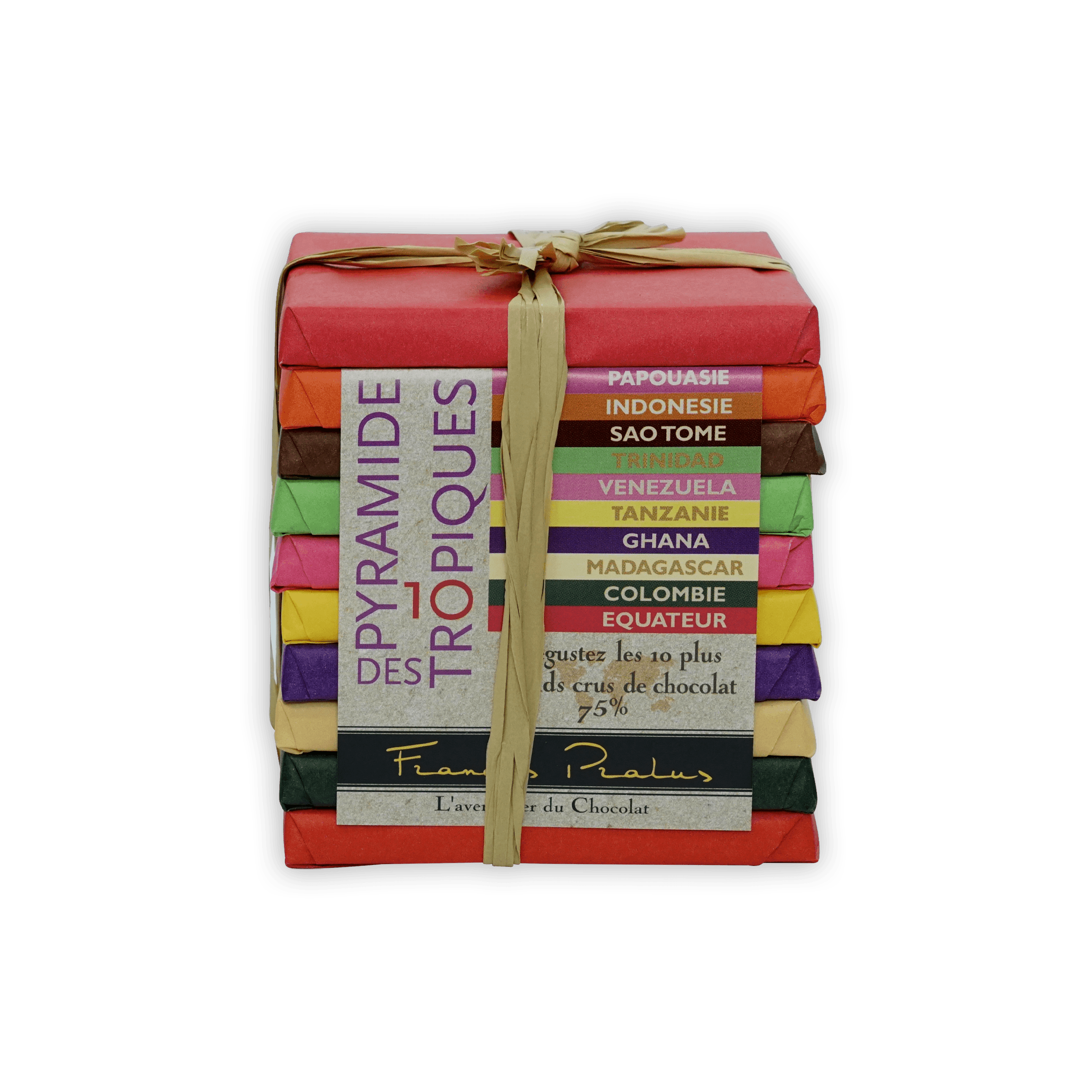 Pralus Pyramide des Tropiques Dark Chocolate Bar - Premium French Chocolate Gift for Holidays & Special Occasions - Perfect for Gifting, Desserts & Gourmet Treats