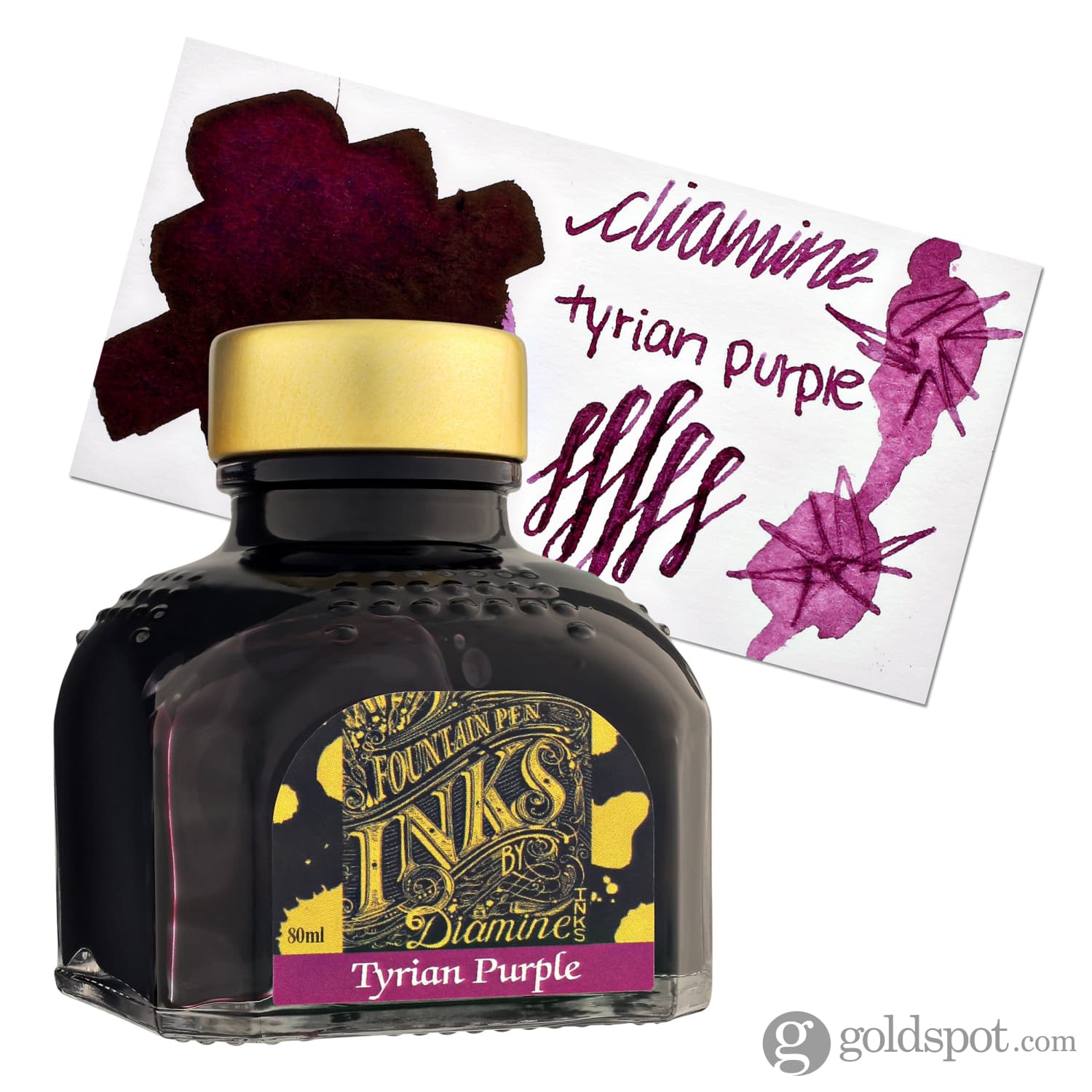 Premium Diamine Classic Tyrian Purple Bottled Ink - Vibrant Fountain Pen Ink for Calligraphy, Journaling & Artistic Writing