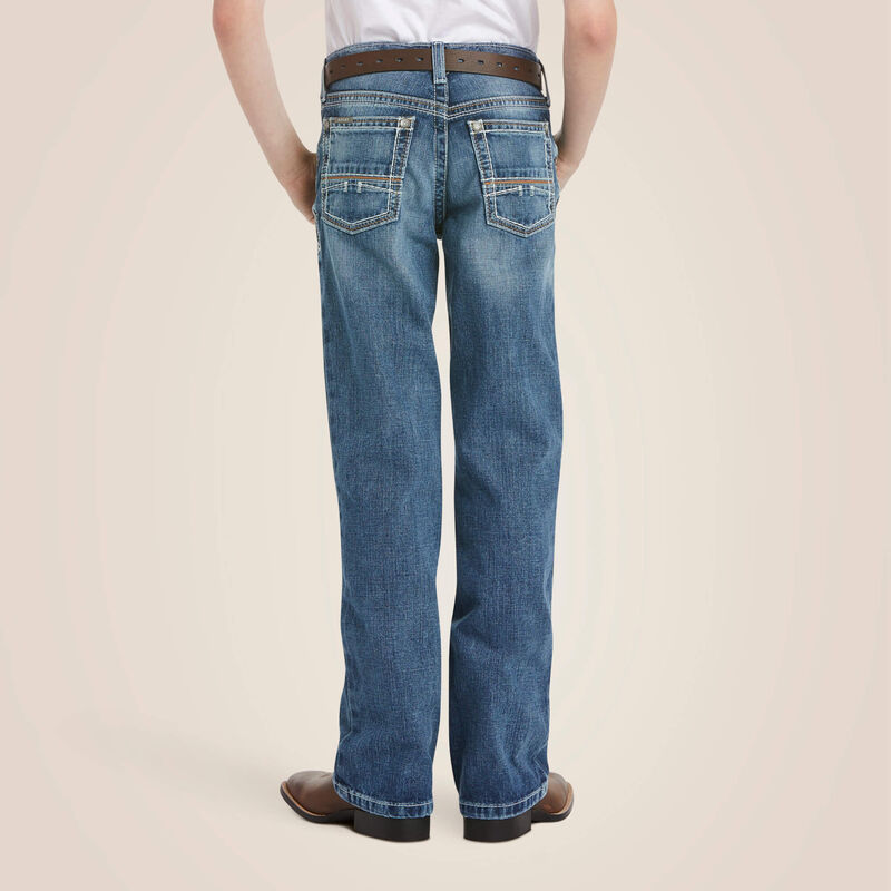 Boys B4 Relaxed Fit Coltrane Boot Cut Jeans in Durango Wash - Comfortable Denim Pants for School, Casual Wear & Outdoor Activities