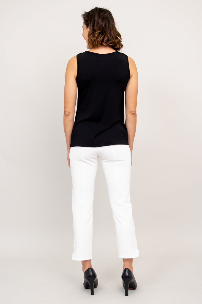 Charisse Tank Top for Women - Soft Bamboo Fabric, Breathable & Comfortable, Black - Perfect for Yoga, Workouts & Casual Wear