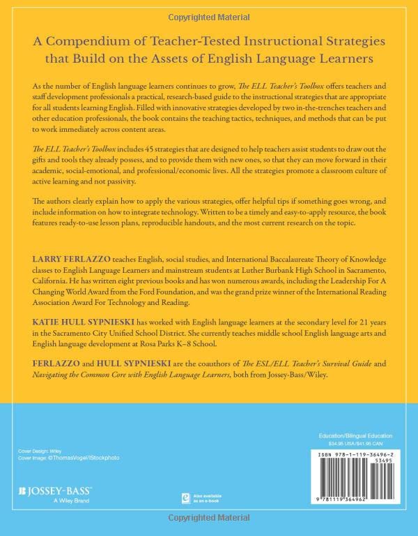 The ELL Teacher's Toolbox: 500+ Practical Classroom Strategies for English Language Learners | Teacher's Resource Book for ESL Educators | Perfect for Lesson Planning & Student Engagement