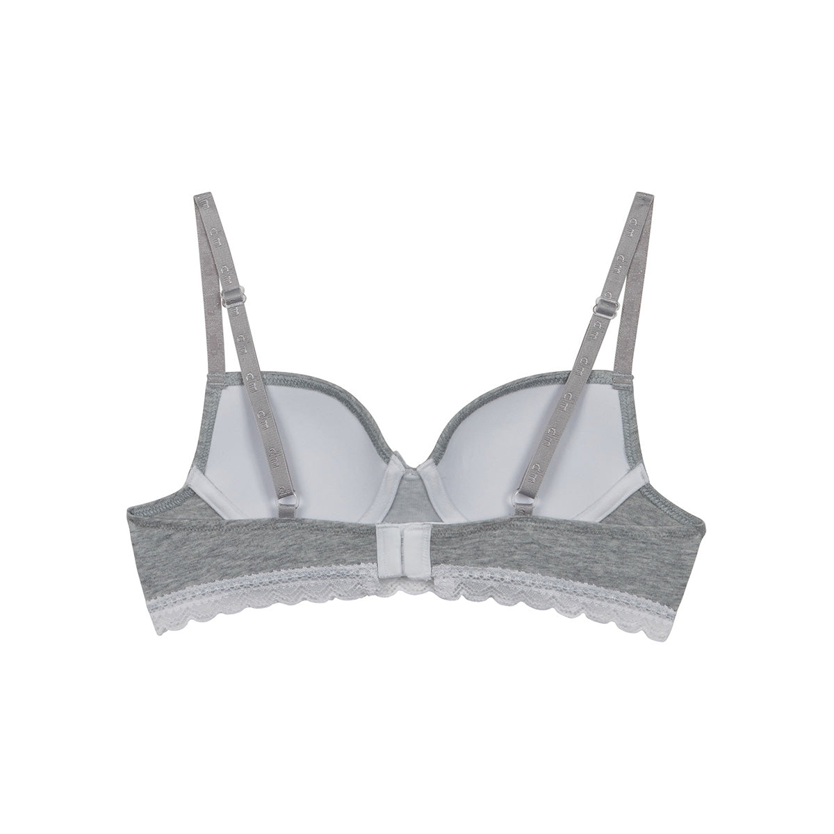 Trendy Grey Stretch Cotton Molded Cup Bra for Girls - Perfect for School, Sports, and Everyday Comfort
