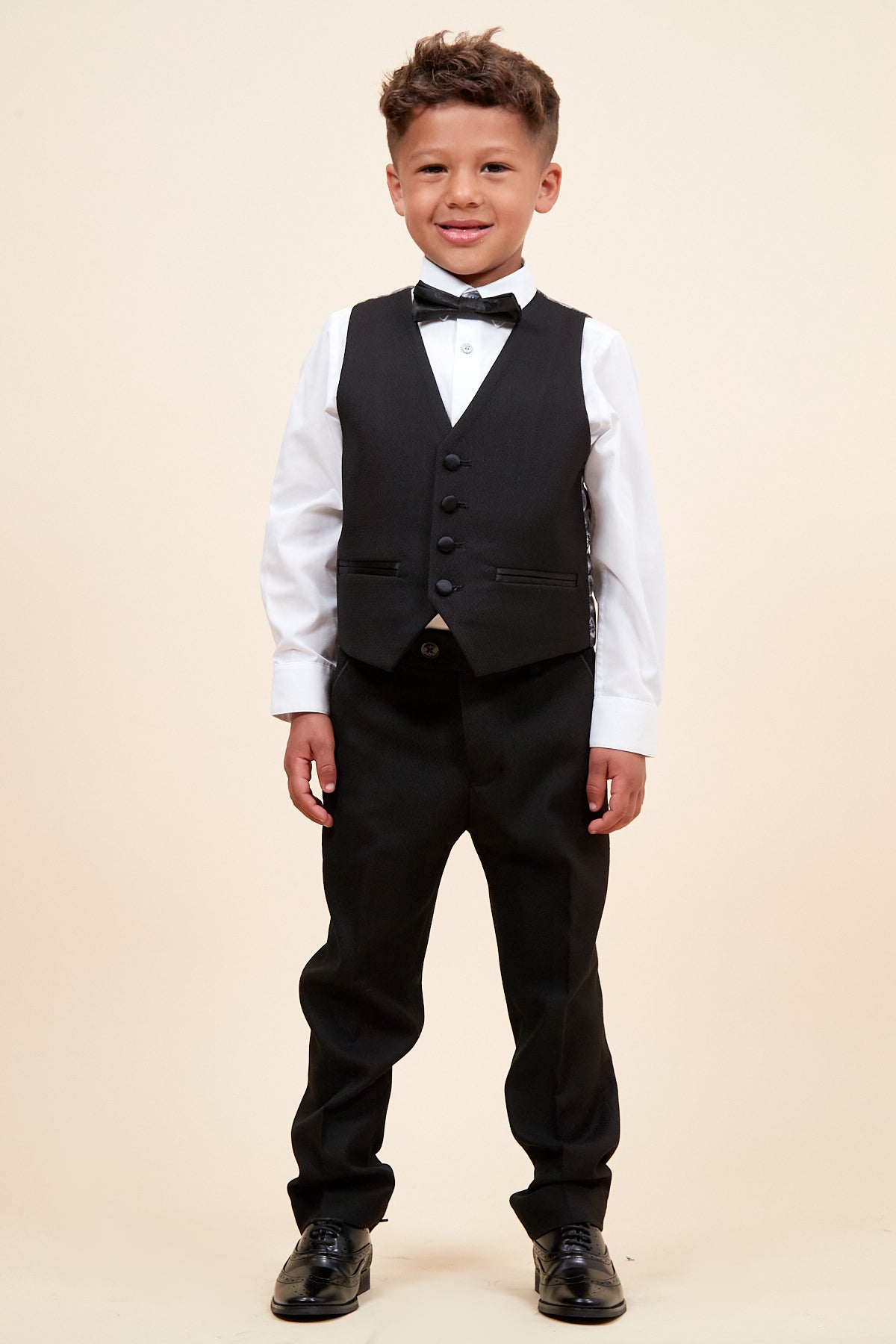 DALTON Black Tuxedo 3-Piece Suit Set for Father and Son | Formal Wear for Weddings, Prom & Special Occasions