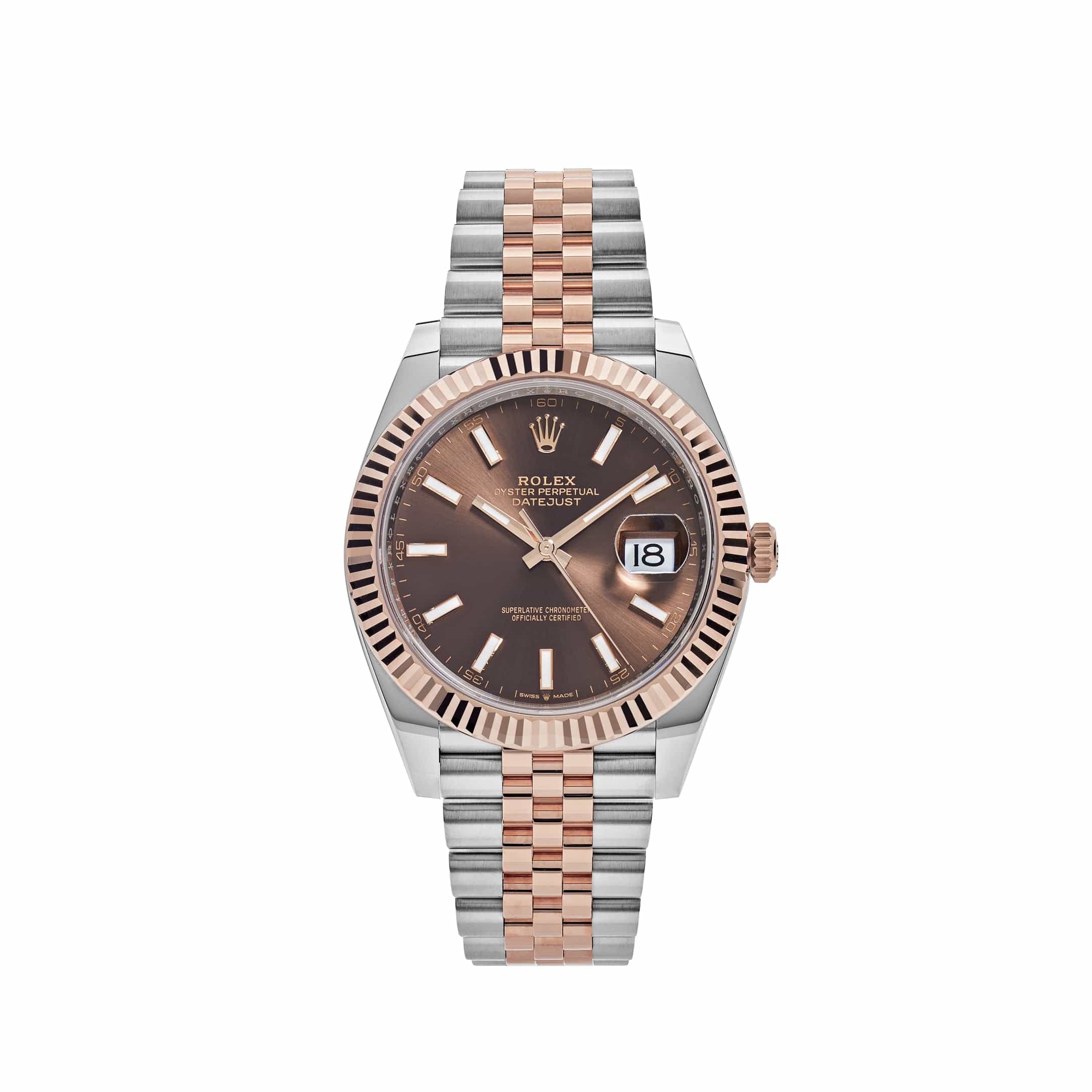 Rolex Datejust 41 126331 Two Tone Rose Gold & Stainless Steel Watch with Brown Dial - Luxury Automatic Men's Watch for Business, Gifts & Special Occasions (2023 Model)