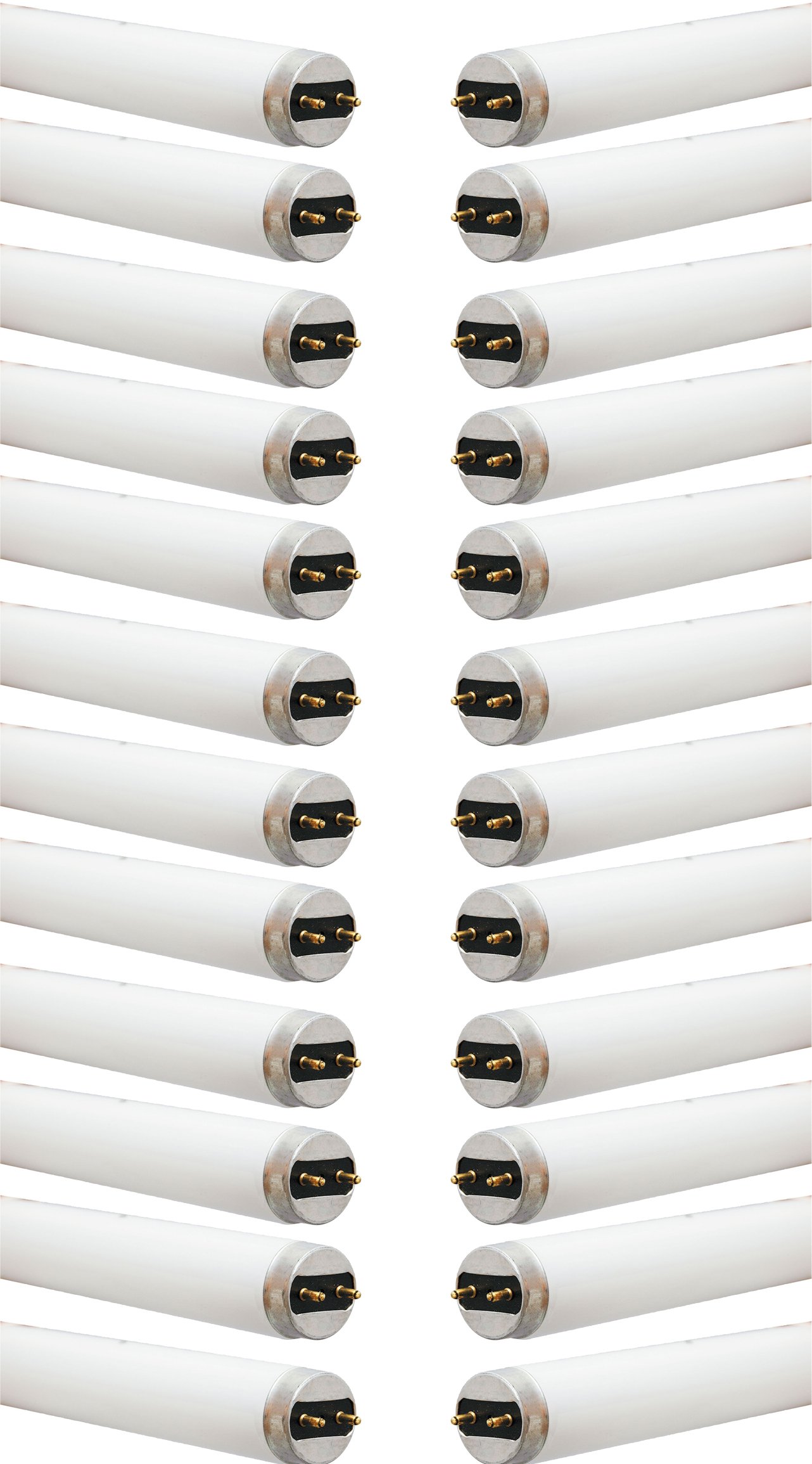 GE T8 Tube Light Bulbs 25W 36-Inch G13 Base Warm White (24 Pack) - Energy Efficient LED Lighting for Kitchen, Bathroom, Office & Garage