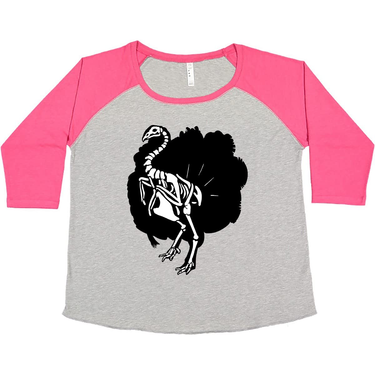 Inktastic Thanksgiving Turkey Skeleton Tom Women's Plus Size T-Shirt - Funny Holiday Graphic Tee for Thanksgiving Parties & Family Gatherings