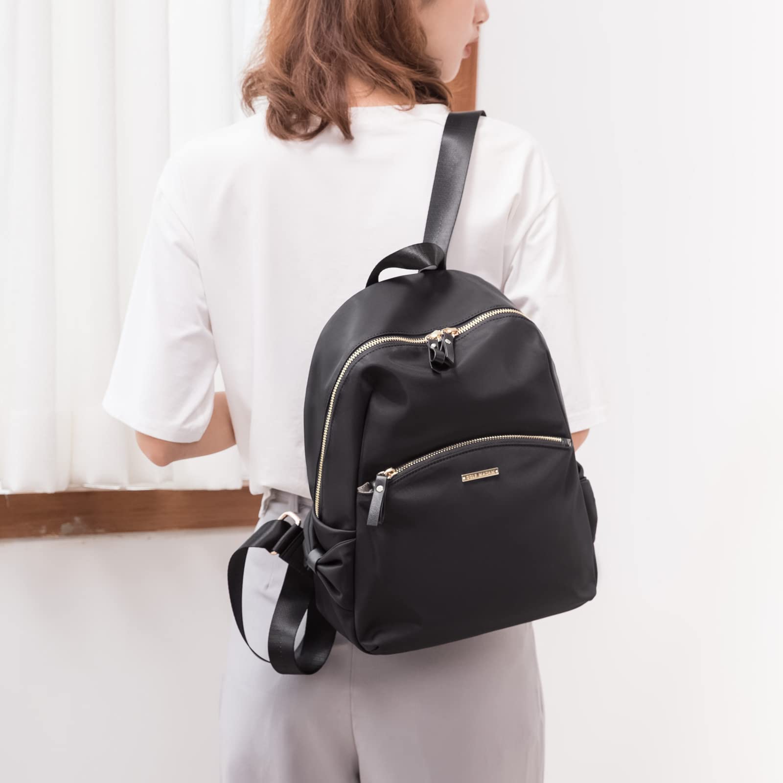 Stylish Women's Nylon Backpack Purse - Casual Travel & Daypack for Daily Use
