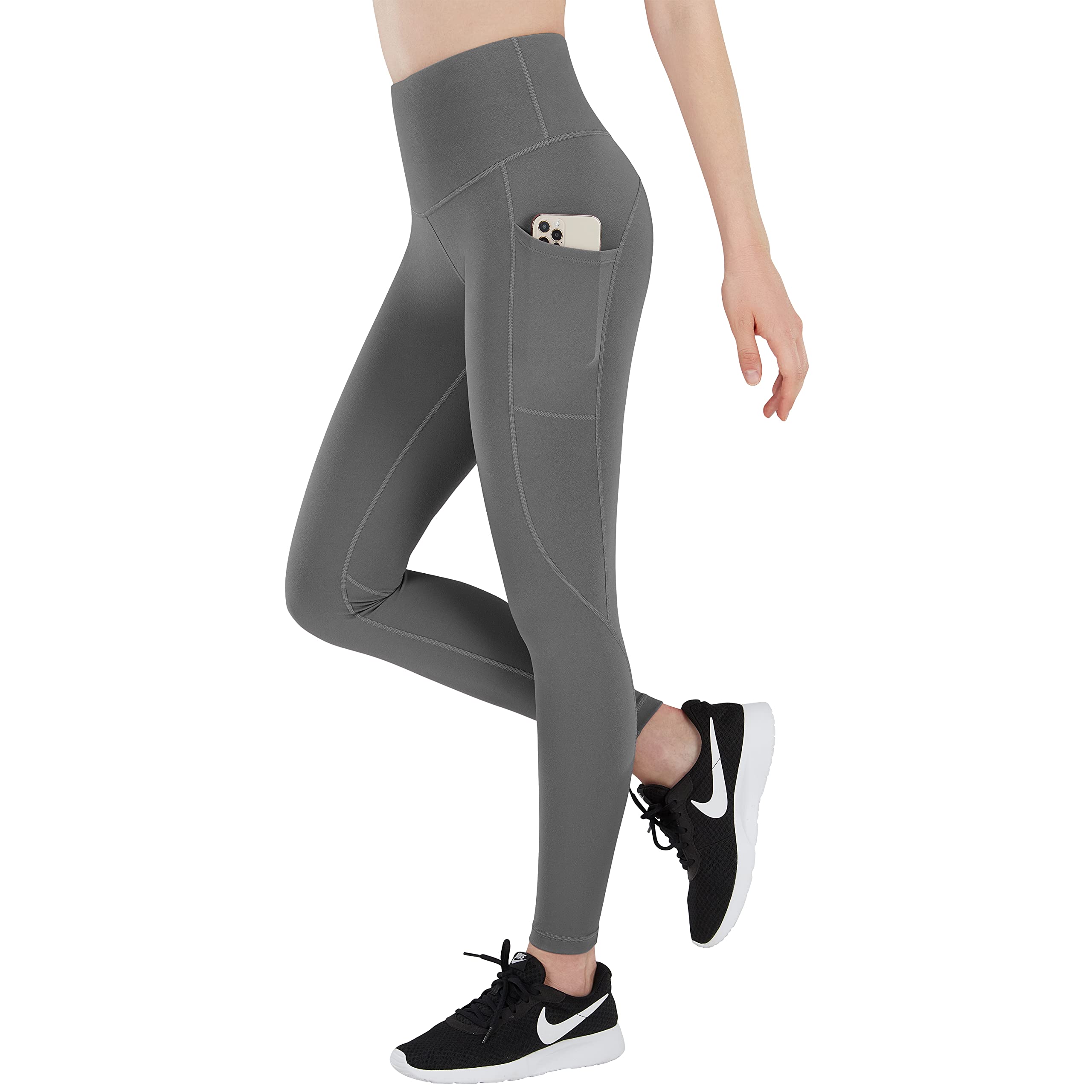 Espidoo Women's High Waisted Yoga Pants with Pockets - Tummy Control Workout Leggings, 4-Way Stretch for Running, Gym & Lounge - Comfortable Fitness Pants for Yoga, Pilates & Everyday Wear