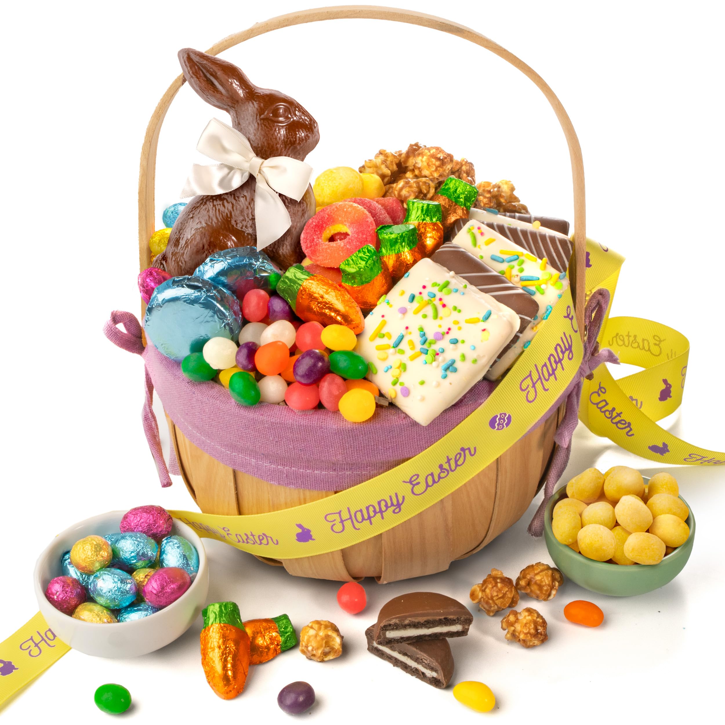 Easter Chocolate Candy Gift Basket - Assorted Sweets & Treats for Holiday Gifting, Parties & Family Celebrations