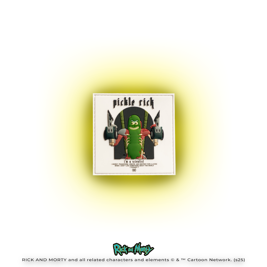 Rick and Morty Pickle Rick Embroidered Iron-On Patch - Perfect for Jackets, Backpacks & Cosplay Costumes