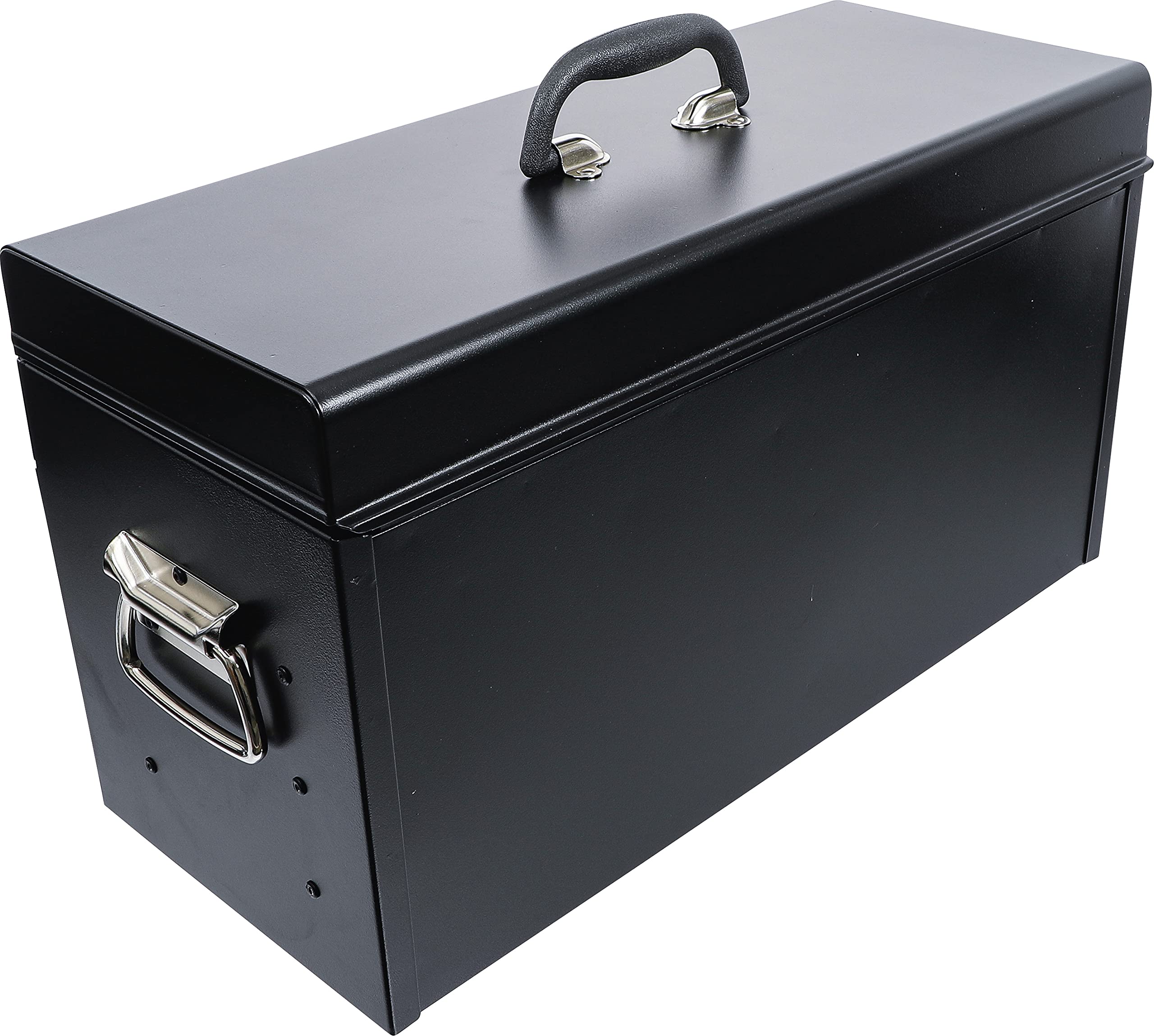 BGS 3312 Heavy Duty 3-Drawer Metal Tool Box - Silver & Black Tool Storage Organizer for Garage, Workshop, and DIY Projects