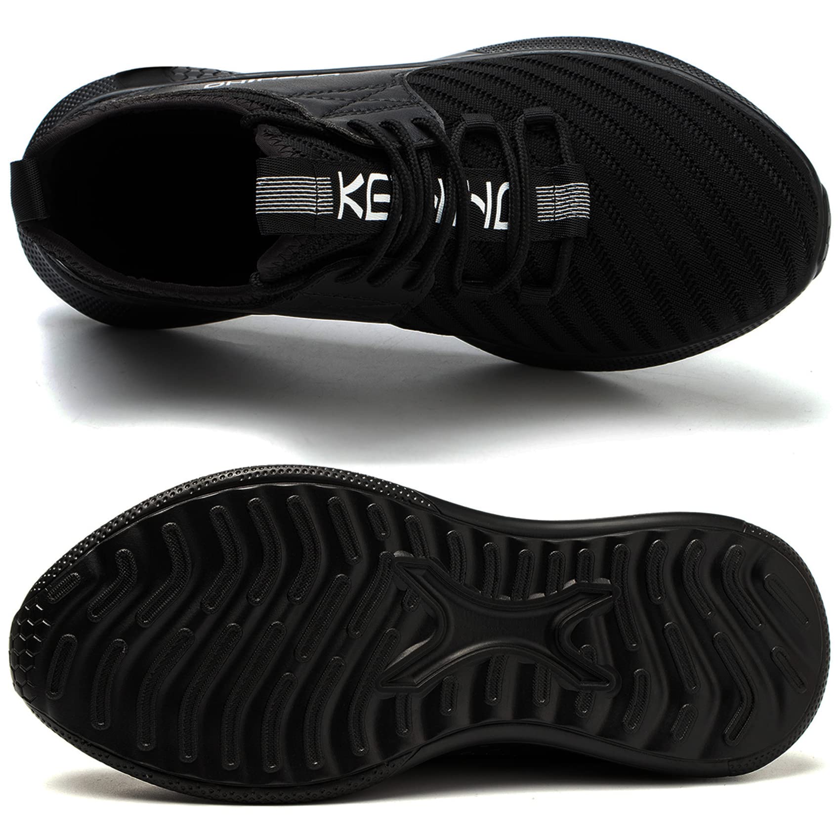 Kezhiho Men's Steel Toe Work Shoes - Lightweight, Slip & Puncture Resistant Safety Sneakers for Construction & Industrial Use | Breathable, Durable & Comfortable for Work Sites, Warehouses & Outdoor Labor