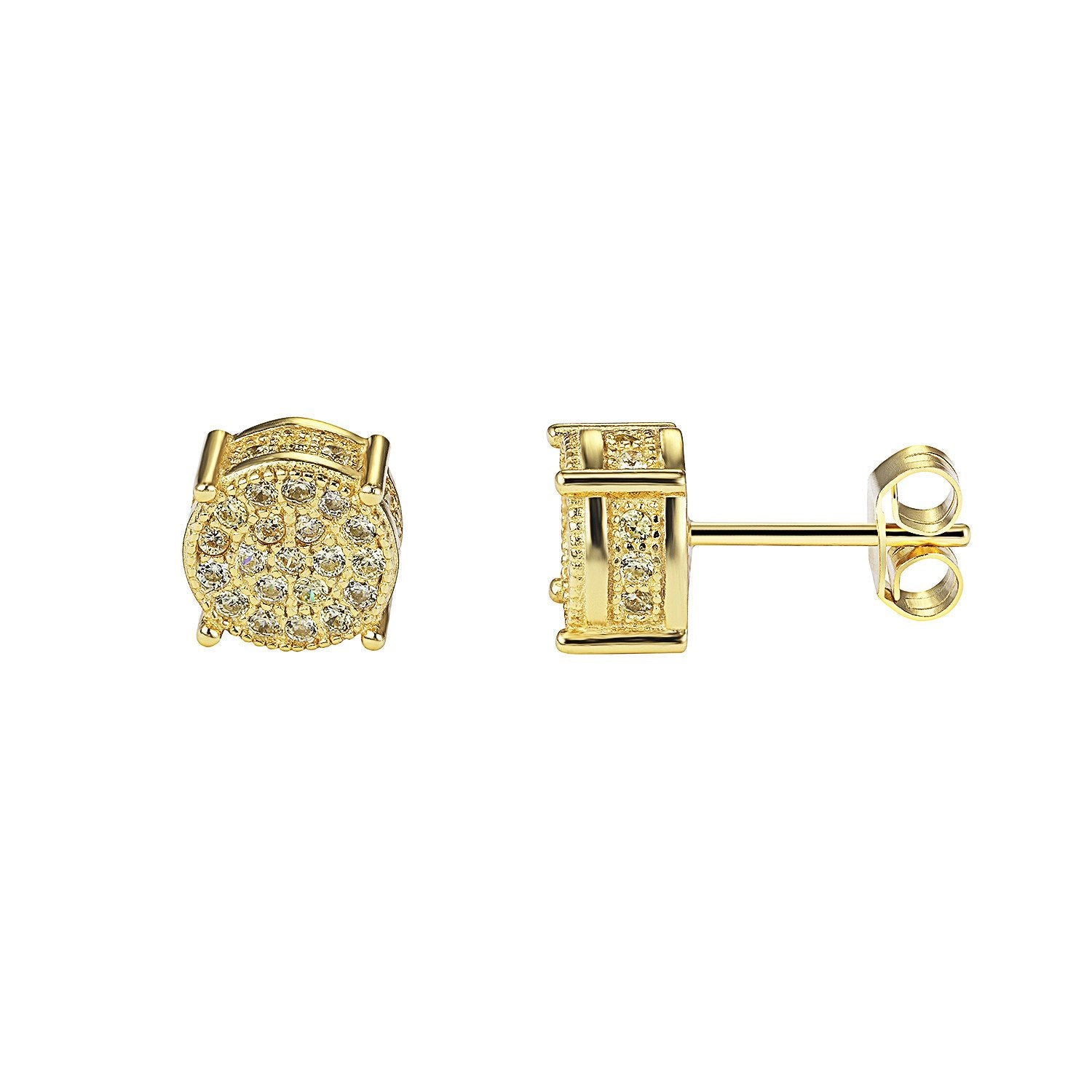 Natural Yellow Lab-Grown Diamond Round Prong Set Sterling Silver Stud Earrings for Women | Hypoallergenic & Elegant Jewelry Gift for Birthday, Anniversary & Everyday Wear
