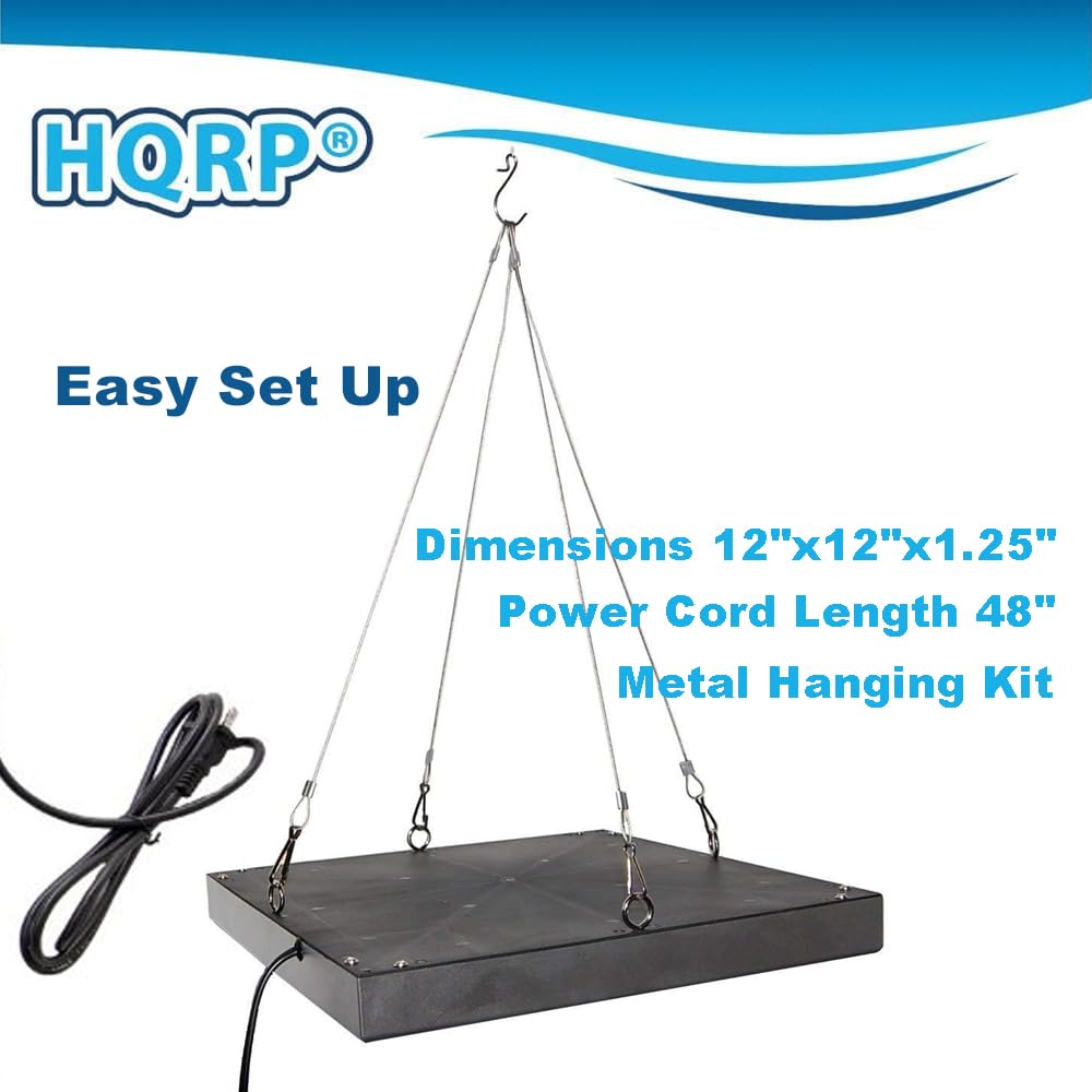 HQPR 14W 225 LED Blue & Red Spectrum Hydroponic Grow Light Panel for Indoor Plants - Ideal for Seedlings, Herbs, and Succulents
