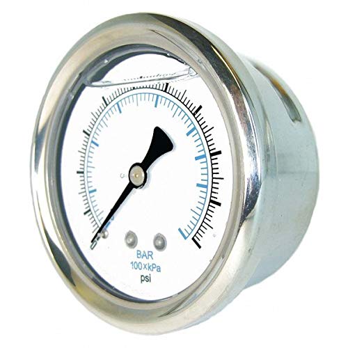 Pic Gauges 1/4 in. NPT 4 Inch Pressure Gauge with Vent Plug - 3 Pack | Industrial, HVAC & Hydraulic System Monitoring for Water, Oil & Gas Applications