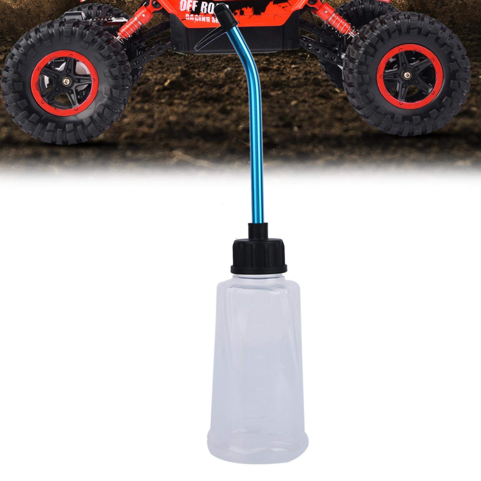 Germerse RC Fuel Bottle - Nitro Fuel Refill Bottle with Fuel Straw for RC Model Car Nitro Engine - Perfect for RC Hobbyists and Remote Control Car Racing Enthusiasts