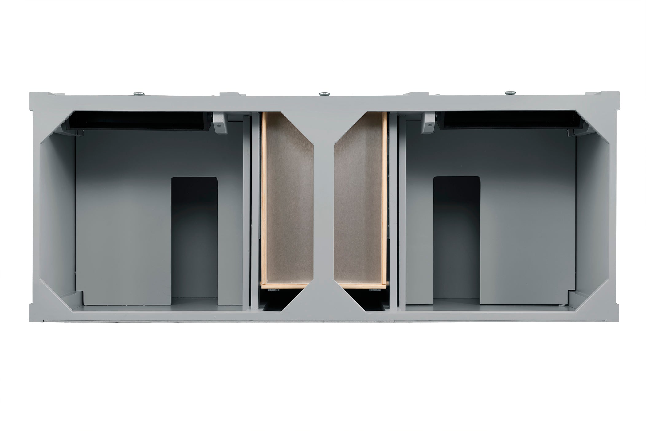 Brittany 60-Inch Urban Gray Double Vanity Bathroom Sink with Countertop - Perfect for Modern Master Bathrooms and Spacious Powder Rooms