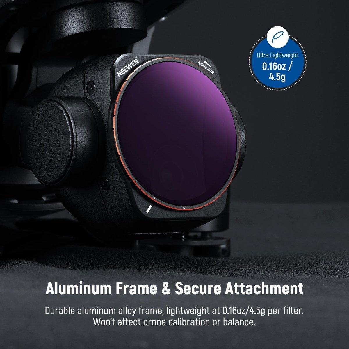 DJI Air 3 Variable ND Filter Set (2pcs) - ND16-ND256 Adjustable Lens Filter for Drone Photography & Videography - Perfect for Sunny Days, Landscape & Aerial Shots