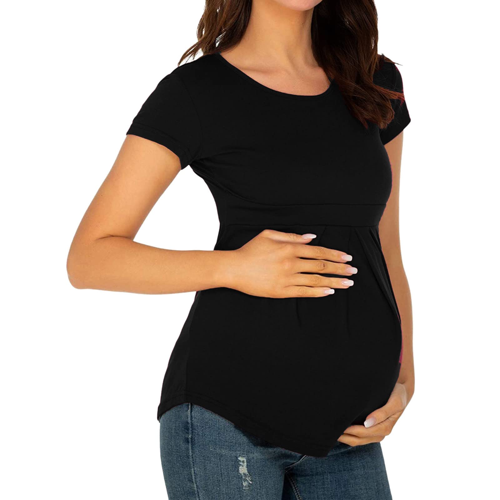 Women's Maternity Nursing Tank Top - Floral Printed Breastfeeding Shirt for Pregnancy & Nursing - Comfortable Maternity Vest for Everyday Wear & Nursing Sessions