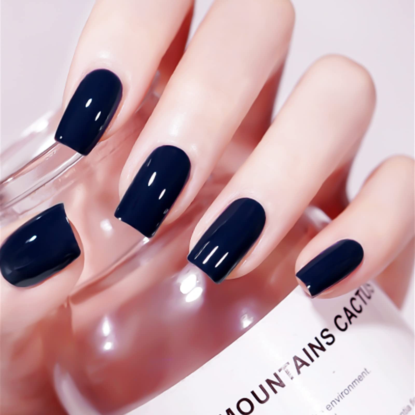 VENALISA 15ml Dark Blue Gel Nail Polish - Midnight Navy Blue Soak Off UV LED Gel Polish for Spring & Summer | DIY Manicure & Salon Nail Art Starter Kit (0.53 oz) - Perfect for Home Use, Parties, Weddings & Special Occasions