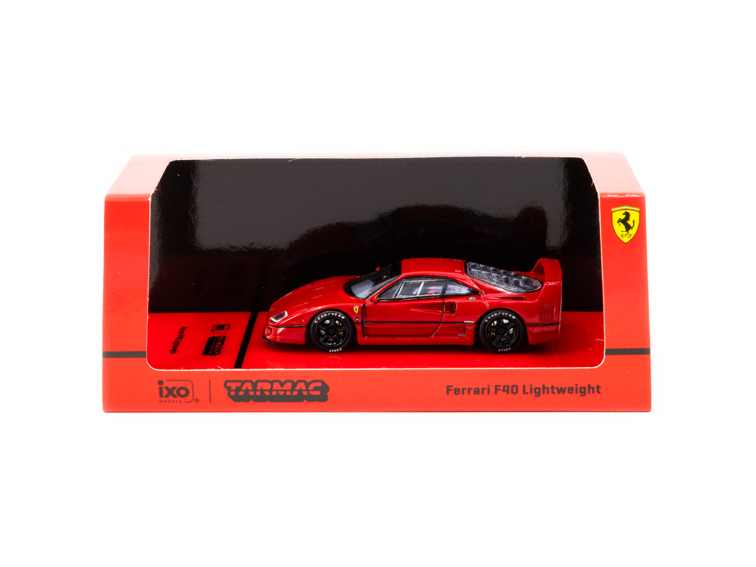 Tarmac Works 1/64 Scale Ferrari F40 Lightweight Red Diecast Model Car - Collectible Miniature Vehicle for Display, Racing Enthusiasts & Gift Giving