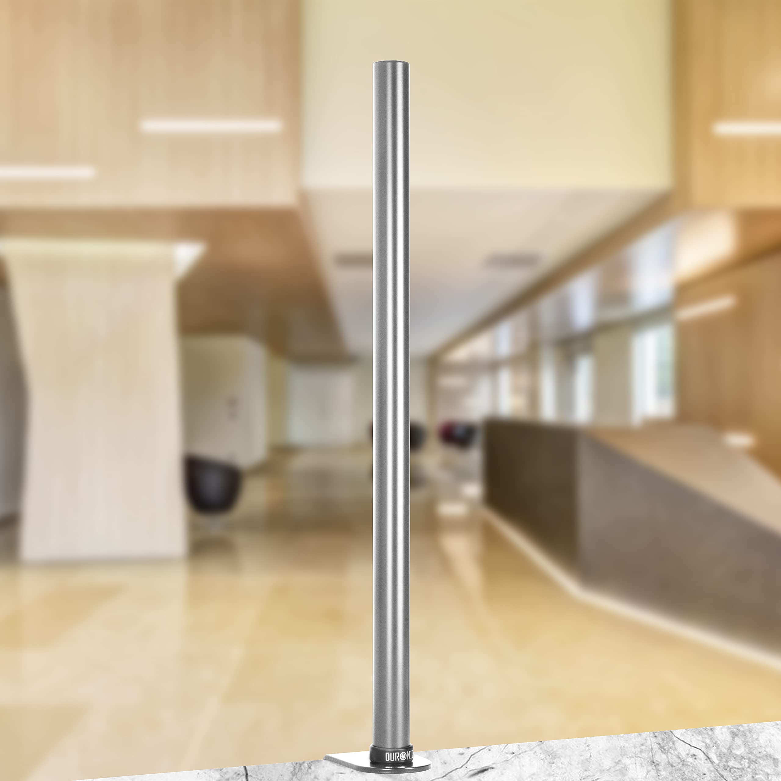 Duronic DM15 DM25 DM35 Monitor Arm Stand - 60cm Silver Pole for Computer Screens | Heavy Duty Steel Monitor Desk Mount with 600mm Length & 32mm Diameter | Includes Clamp for Secure Installation | Perfect for Home Office, Gaming Setup & Workspace Ergonomics