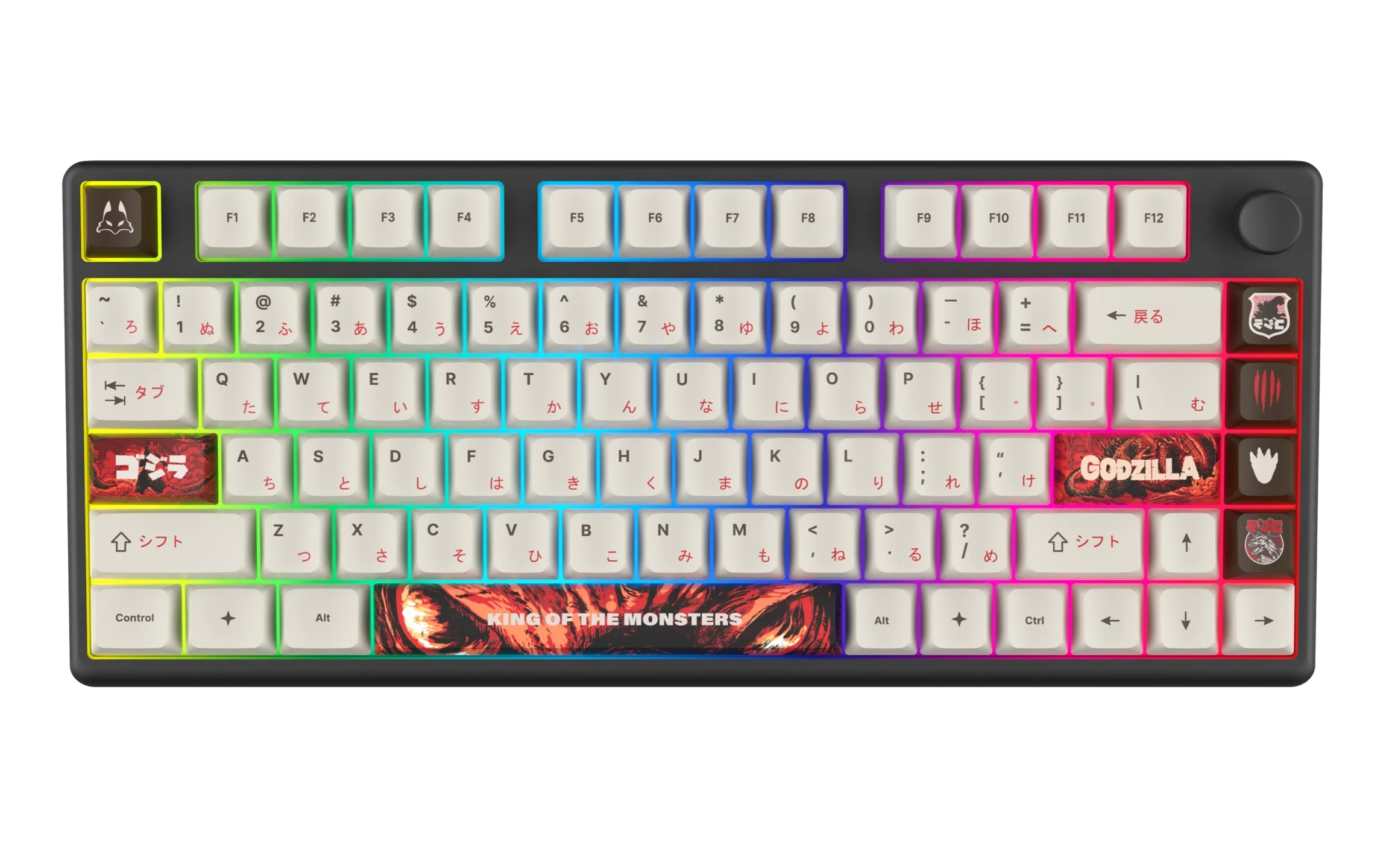 Arbiter Studio KITSUNE Polar 75 PRO Mechanical Keyboard - Godzilla Limited Edition Collection | Custom RGB Gaming Keyboard for PC & Mac | Perfect for Gaming, Typing & Office Work
