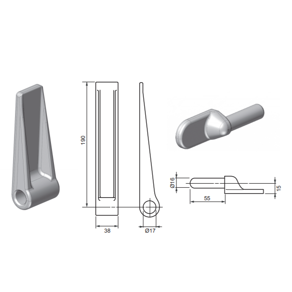 140mm & 190mm Flat Dropside Hinges - Heavy Duty Cabinet & Furniture Hinges for DIY Projects & Home Improvement