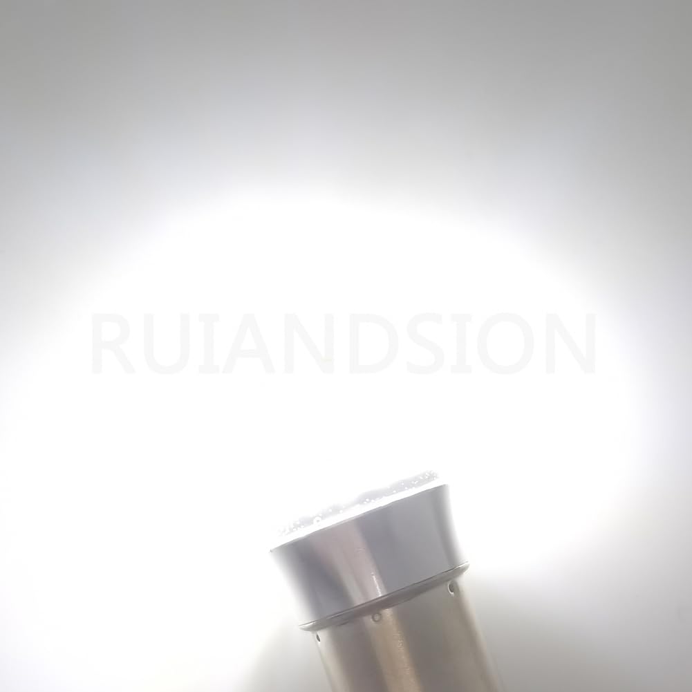 Ruiandsion BA15D LED Bulb - Super Bright White 3014 39SMD Chipsets - 10-30V DC - Perfect for RV, Truck, and Car Backup Lights, Reverse Lights, Brake Lights, and Tail Lights - Long Lasting & Energy Efficient (BA15D, White)