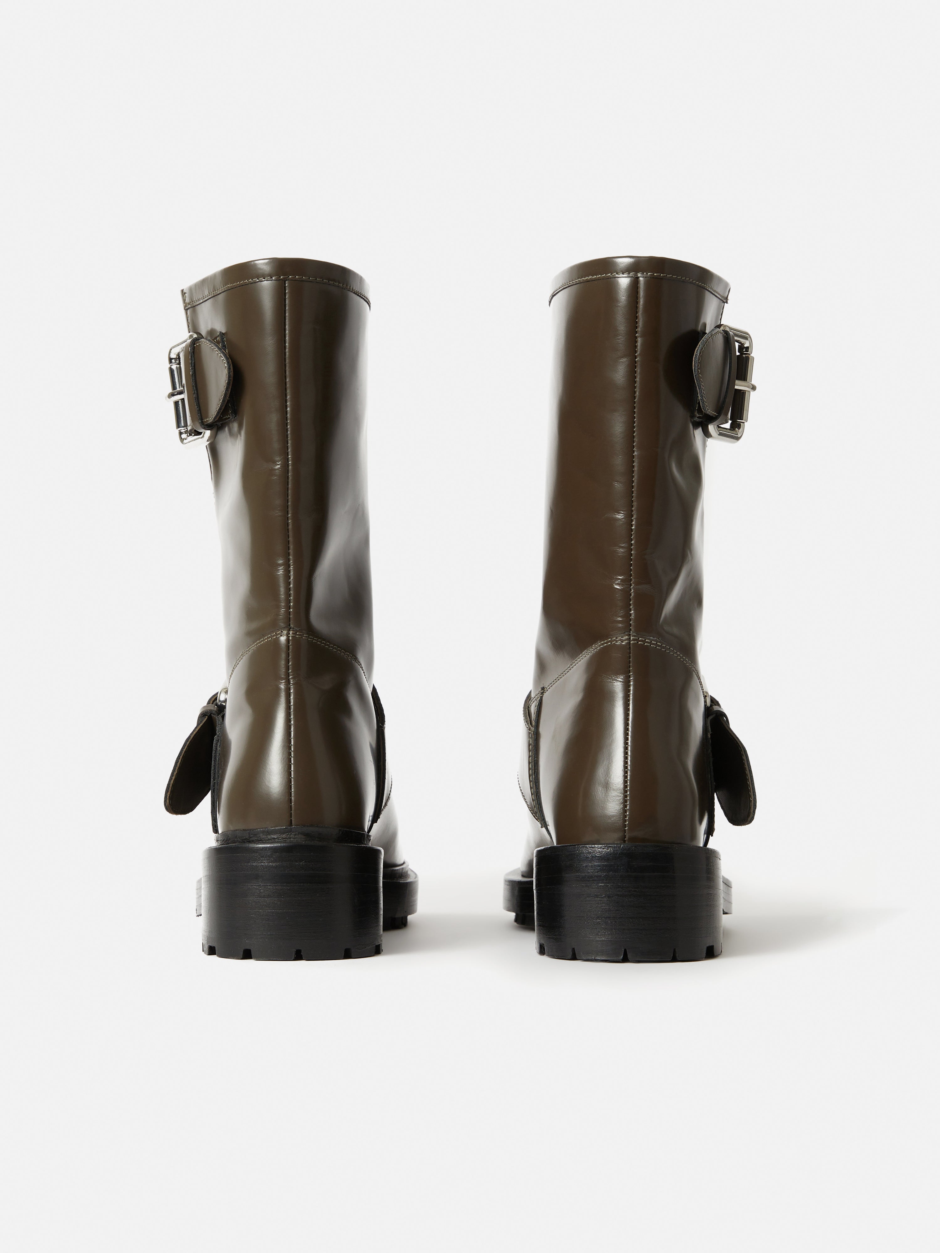 Stylish Khaki Leather Biker Boots for Men & Women - Perfect for Motorcycle Riding, Fashion Outfits & Everyday Wear