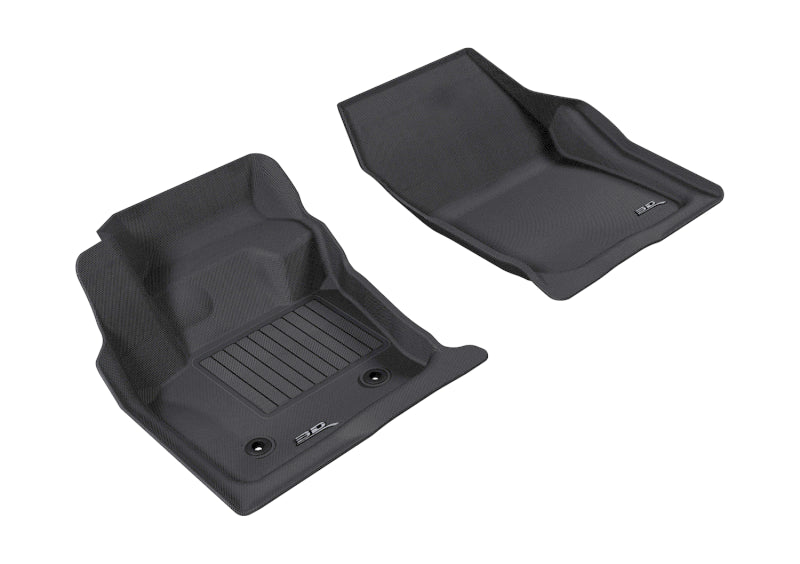 3D MAXpider Custom Fit All-Weather Floor Mats for 2013-2016 Ford Fusion & Lincoln MKZ - 1st Row Kagu Series (Black) | Durable Car Floor Liners for Protection Against Mud, Snow & Spills | Perfect for Daily Commute & Road Trips