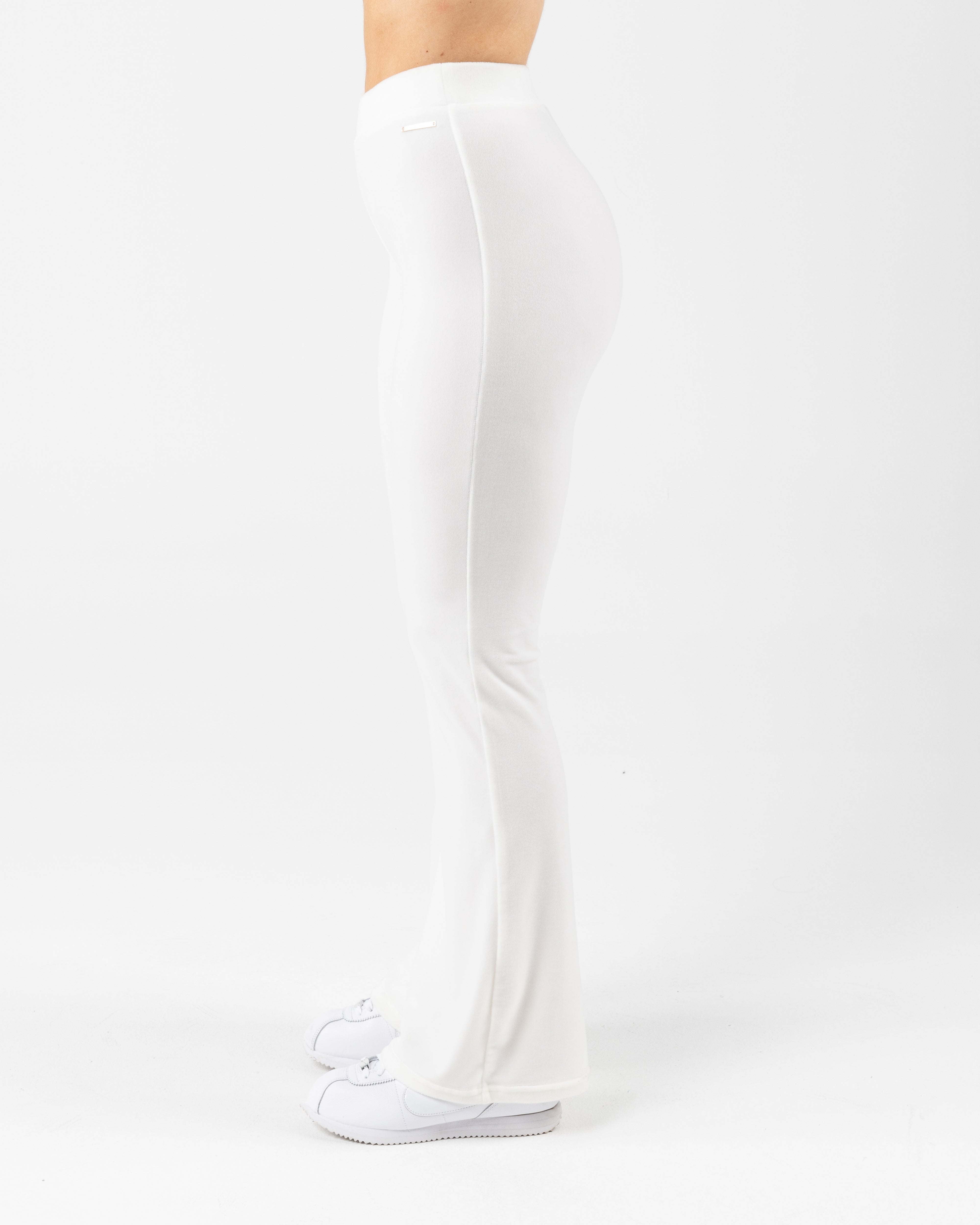 Velour Pants with Lace Trim - Soft & Stylish Women's Lounge Pants for Home, Yoga, and Casual Wear