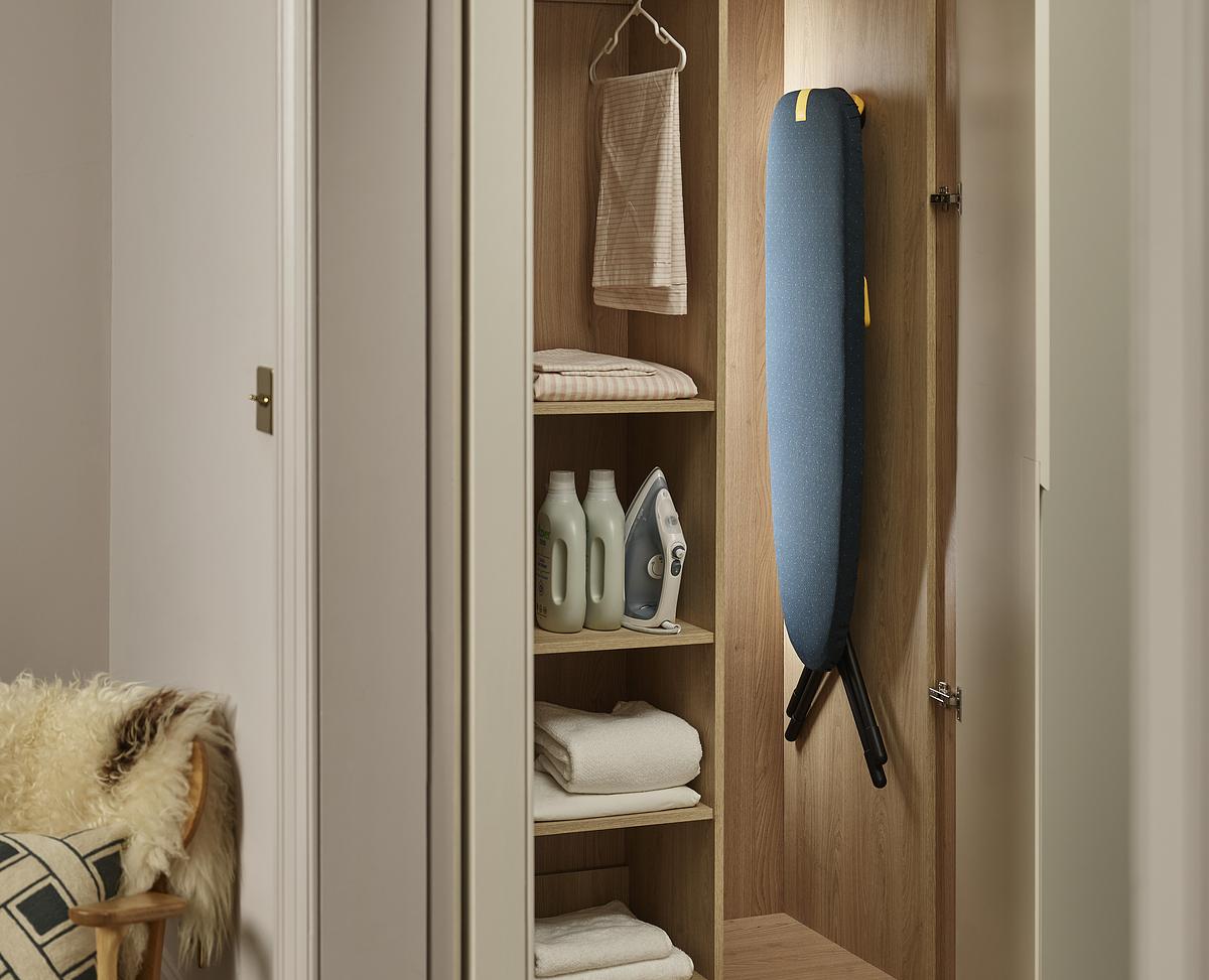 Glide Compact Plus Easy Store Ironing Board 110cm - Foldable & Space Saving for Small Laundry Rooms & Apartments - Perfect for Home & Travel Use