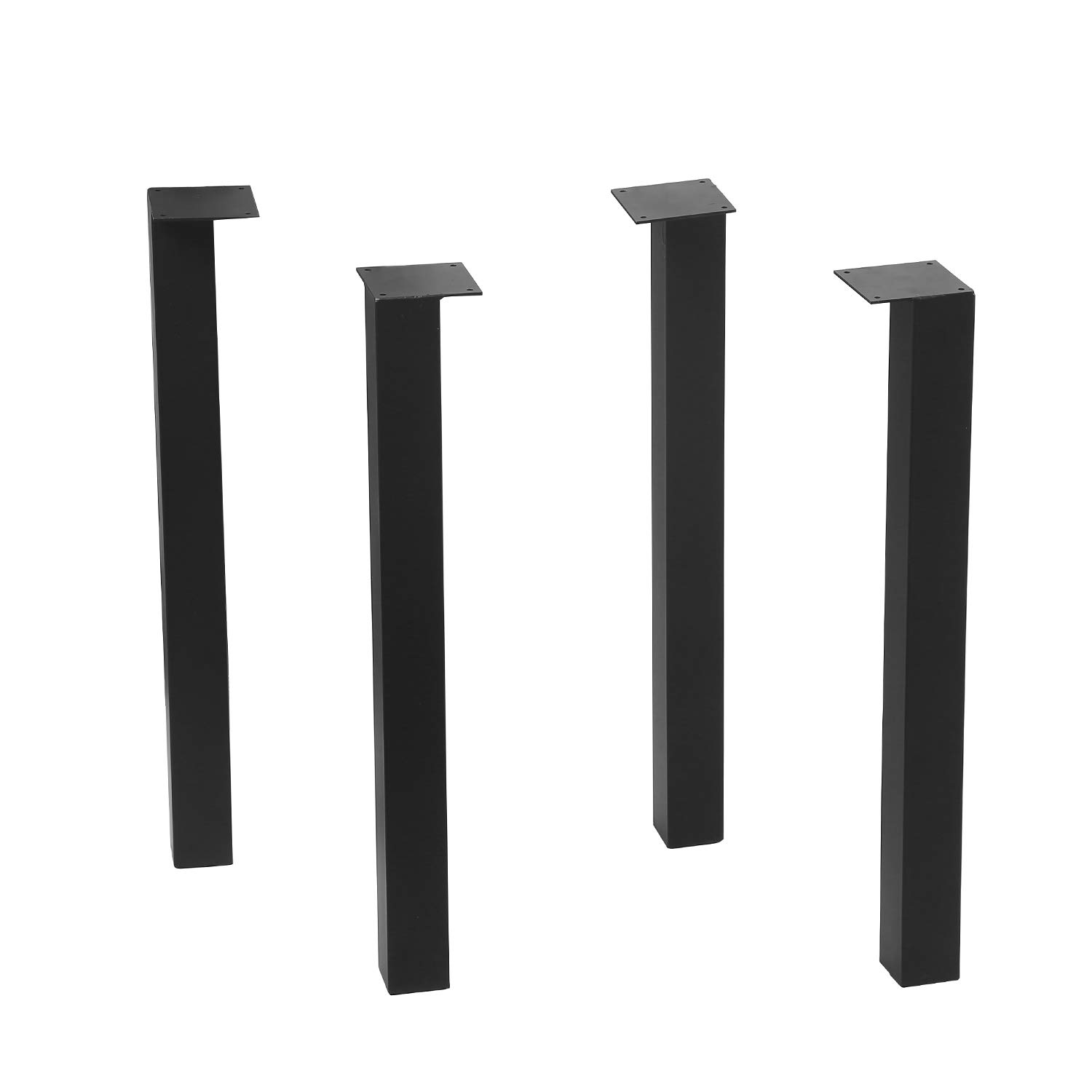 Industrial Metal Furniture Legs - Heavy Duty Square Tube Table Legs Set of 4 (28