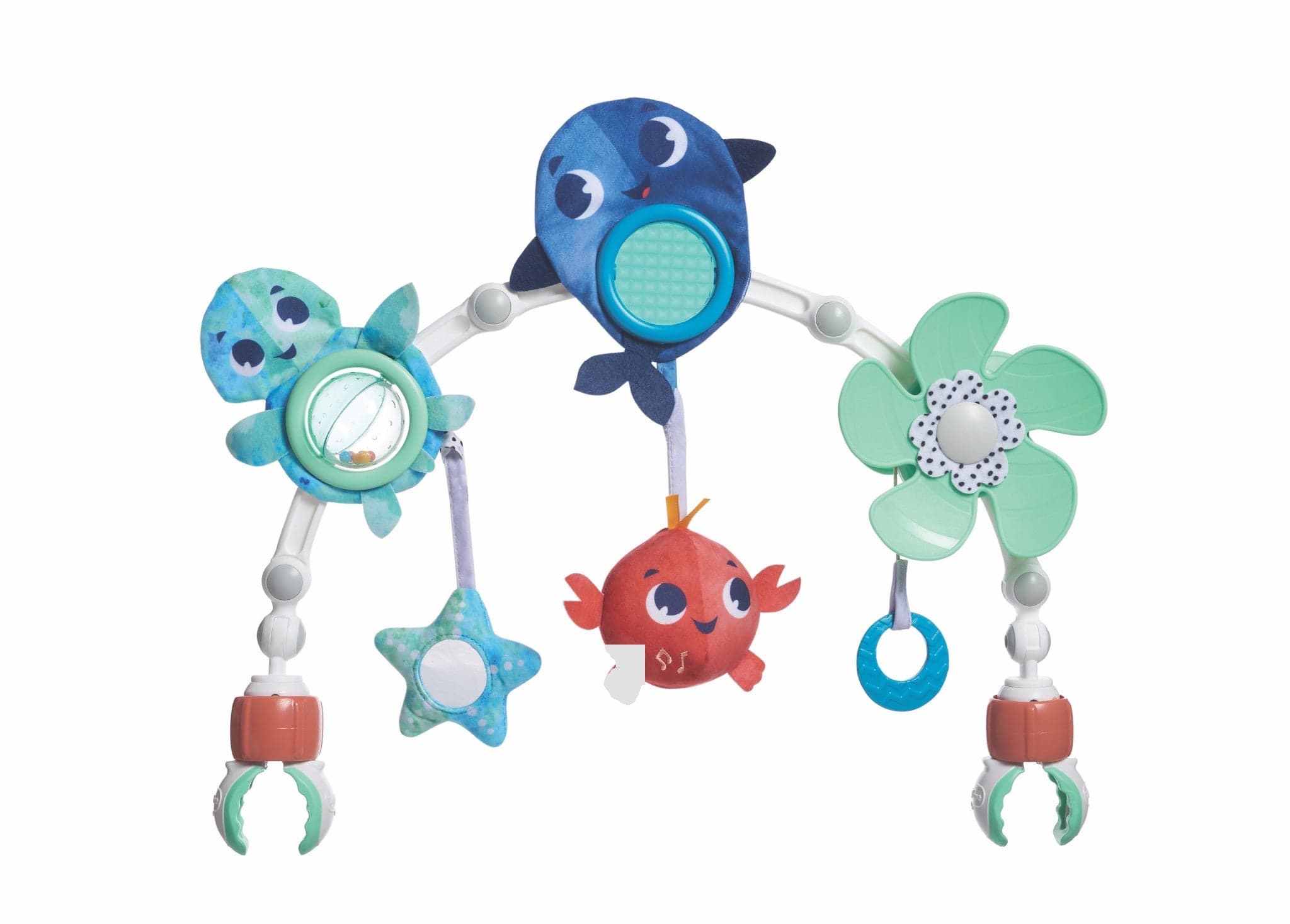 Tiny Love Treasure the Ocean Stroller Arch - Interactive Baby Toy with Ocean Animals for Stroller & Car Seat - Perfect for Sensory Play & Travel Entertainment