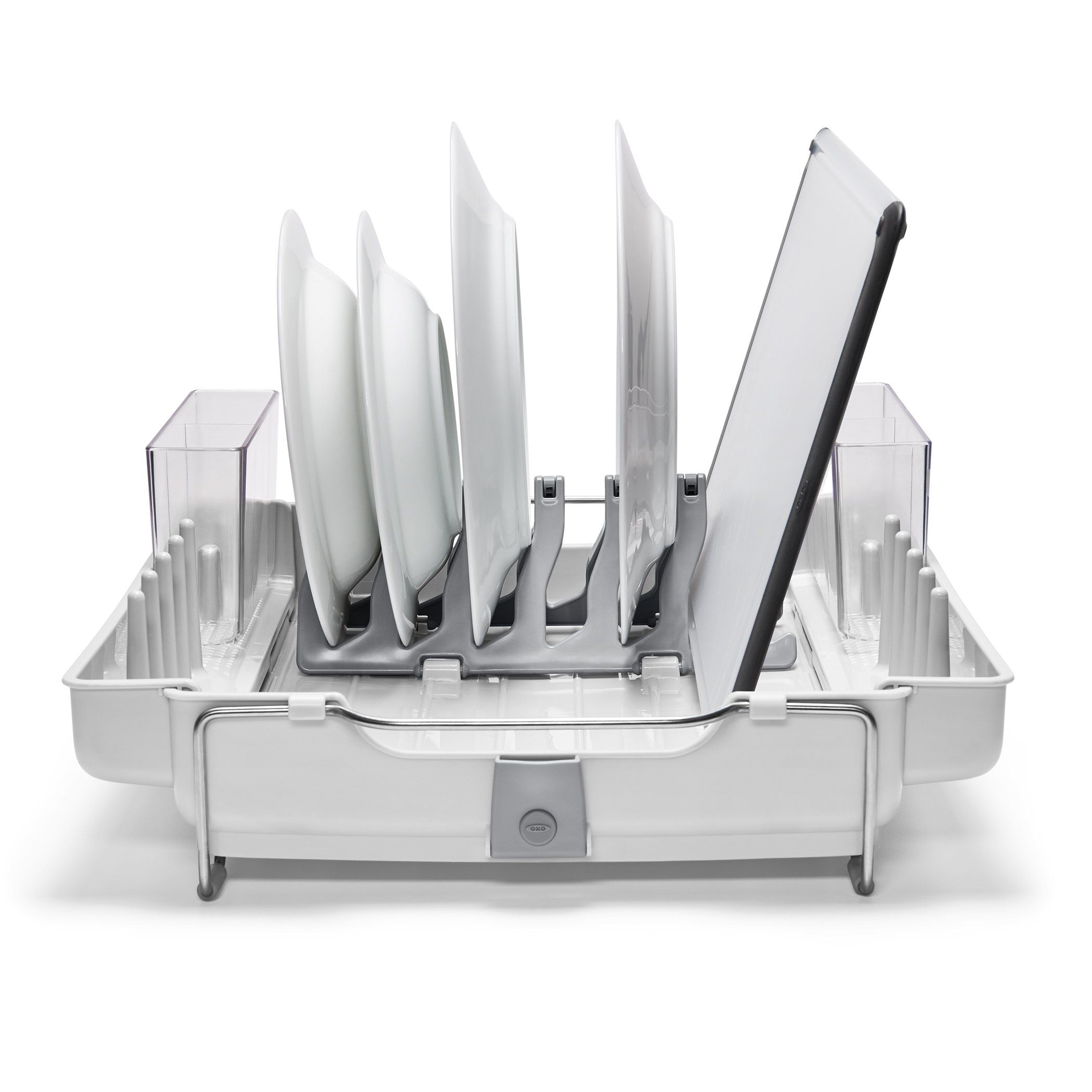 OXO Good Grips Foldable Dish Drying Rack - Space Saving Kitchen Organizer for Countertop, Sink & Small Spaces - Perfect for Apartments, RVs & Compact Kitchens