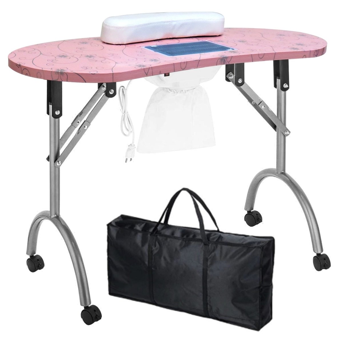 Portable Manicure Table with Built-in Dust Collector MT501 - Professional Nail Salon Equipment for Home & Spa Use
