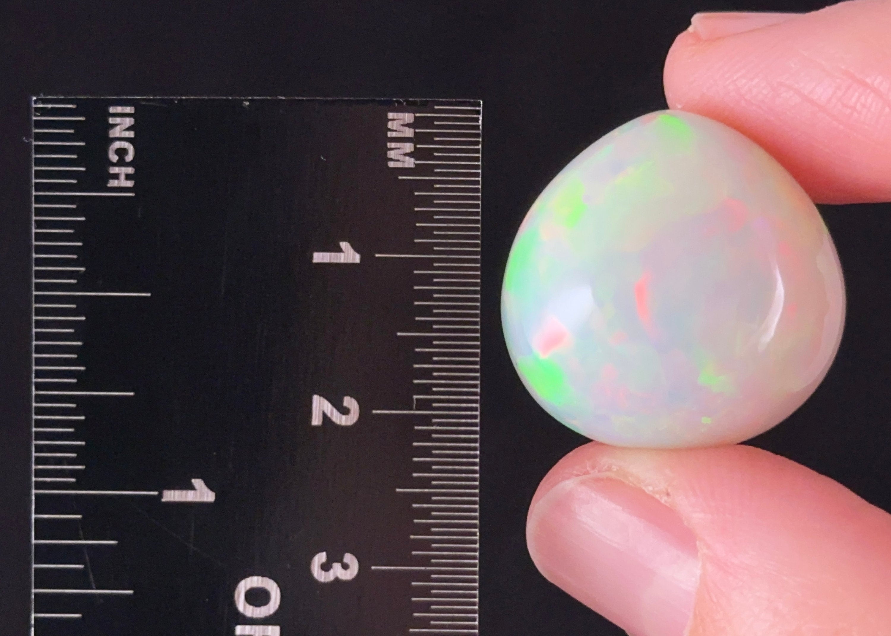 Natural Welo Opal Cabochon Round Gemstone for Jewelry Making - Perfect for Rings, Pendants, and DIY Craft Projects
